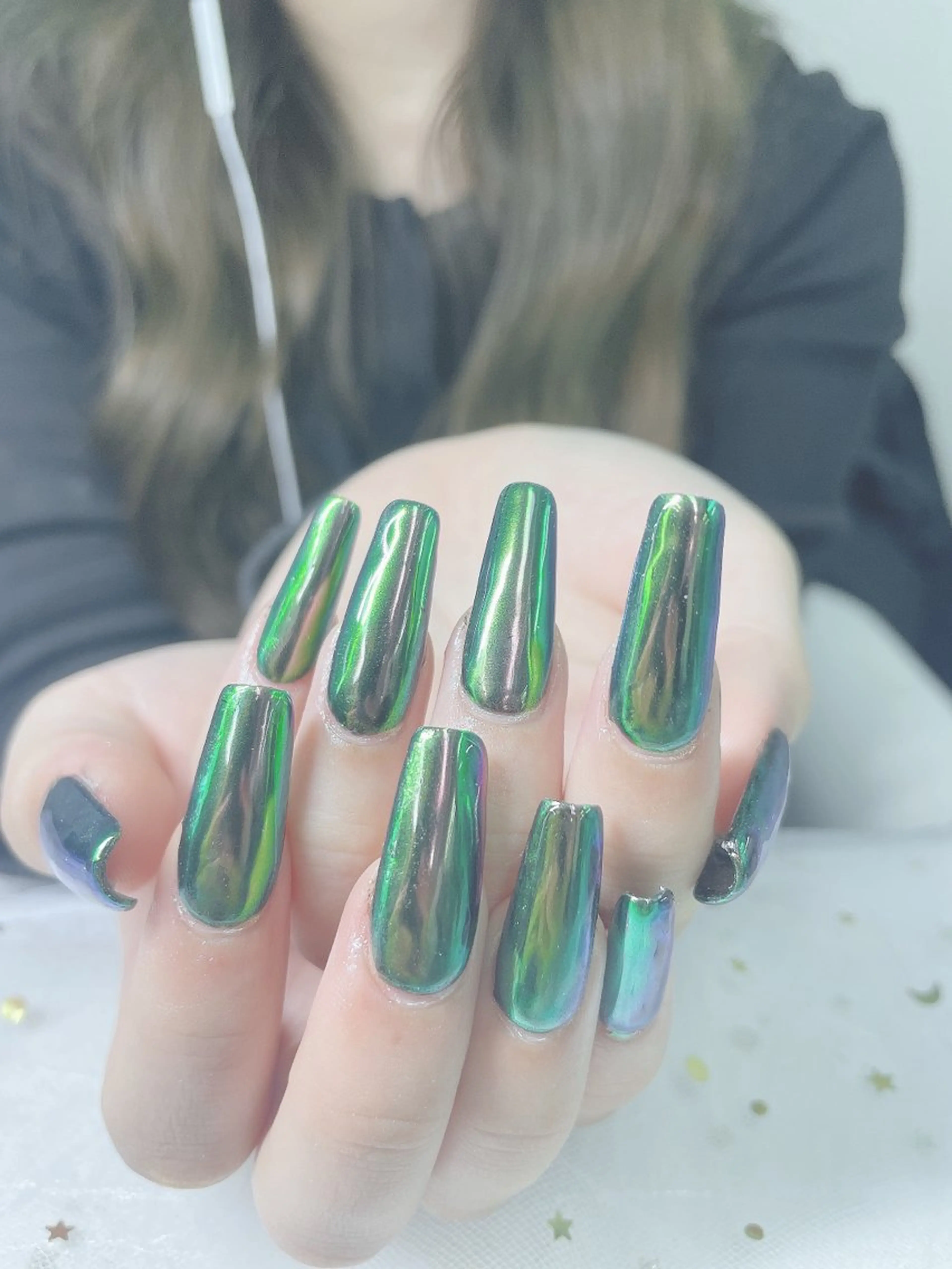 ネイル キラキラネイル 韓国ネイル ネイルチップ ワンホンネイル Van Nail Salon 本厚木のネイルデザイン