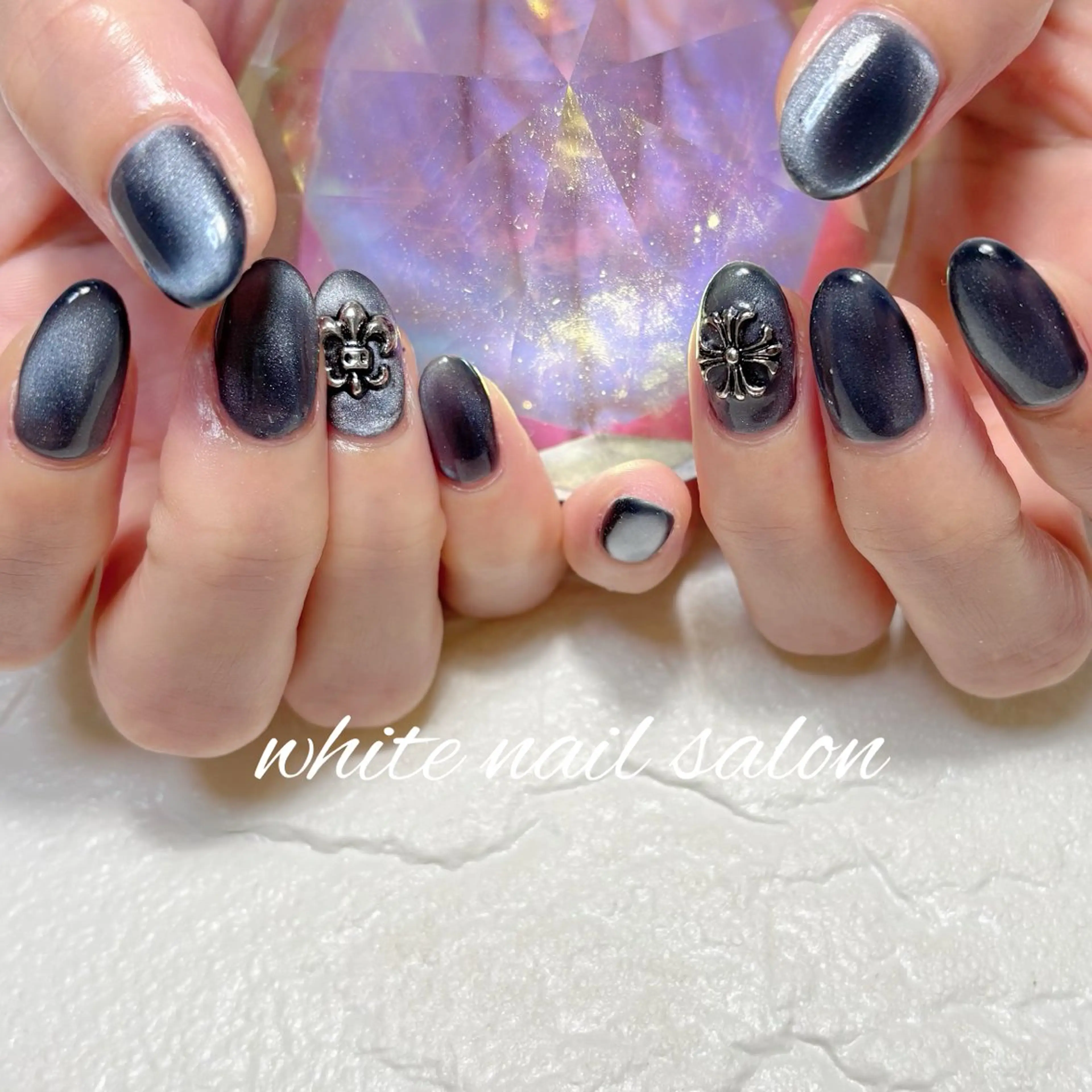 ネイル フットネイル マグネットネイル ハンドネイル white nail salonのネイルデザイン