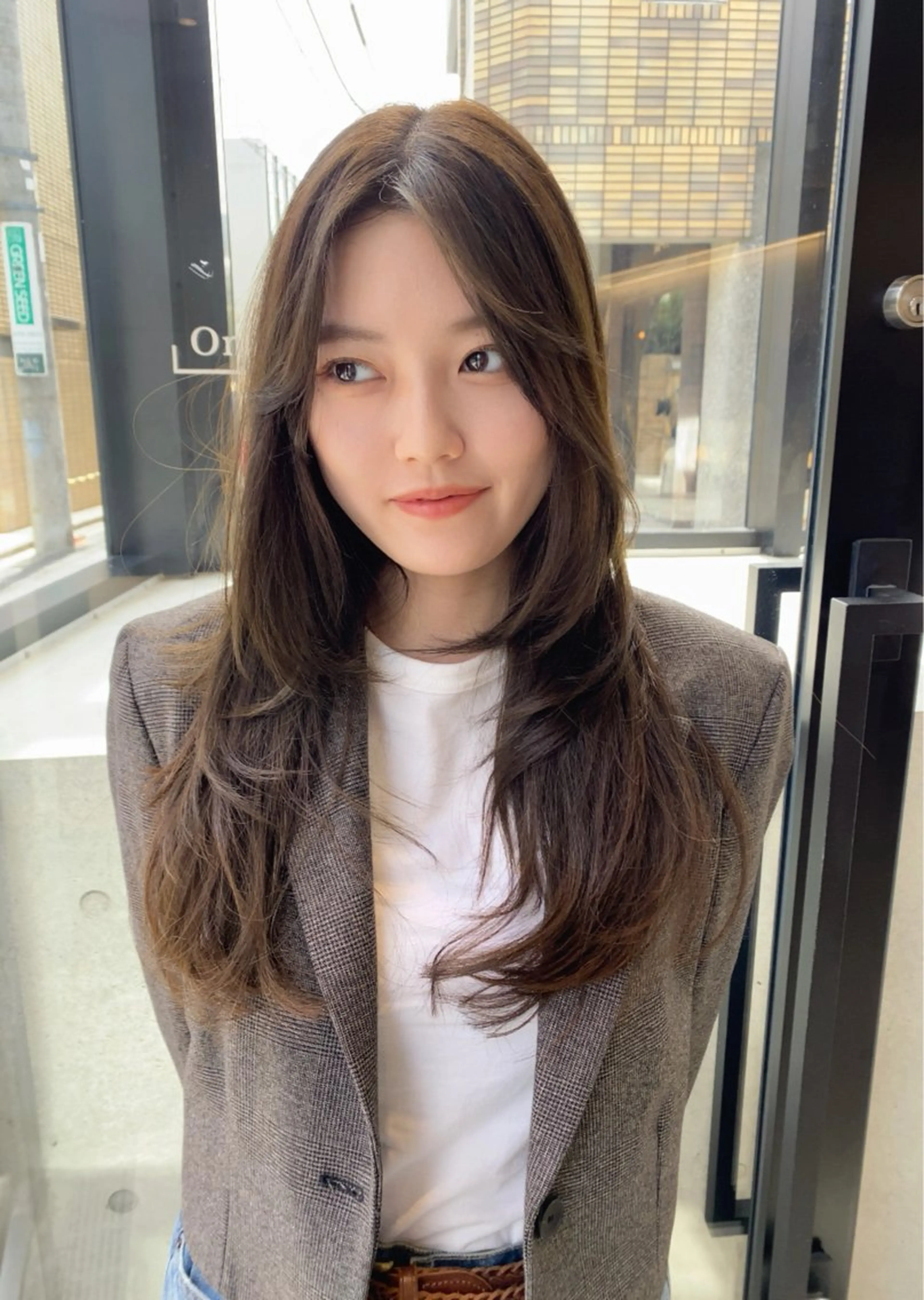 ロング カラー ヘアカラー トリートメント レイヤー/韓国ヘア/ 梅田/中崎町のヘアスタイル