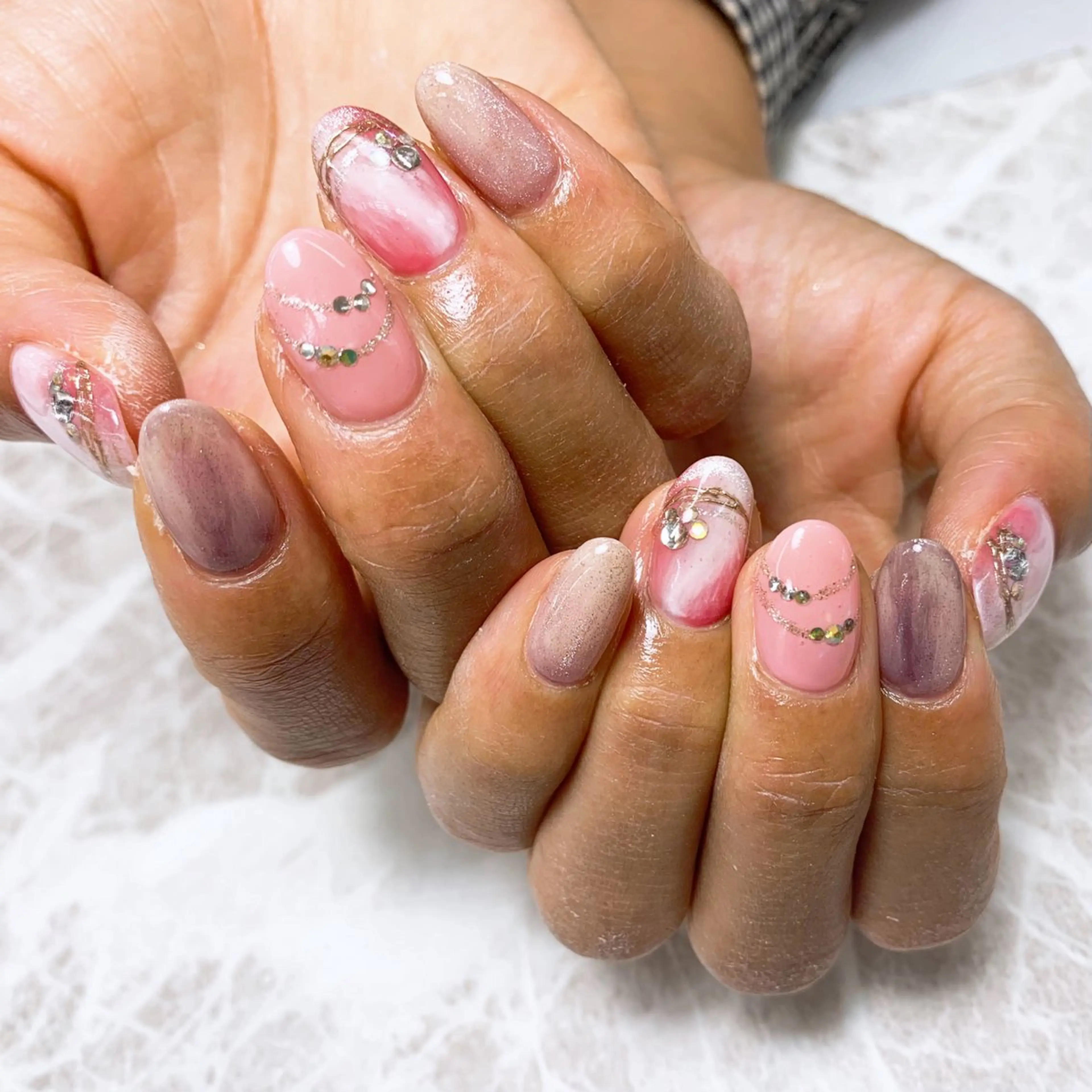 ネイル ニュアンスネイル ハンドネイル ⭐︎休業中の練習⭐︎ JNA認定講師髙橋のネイルデザイン