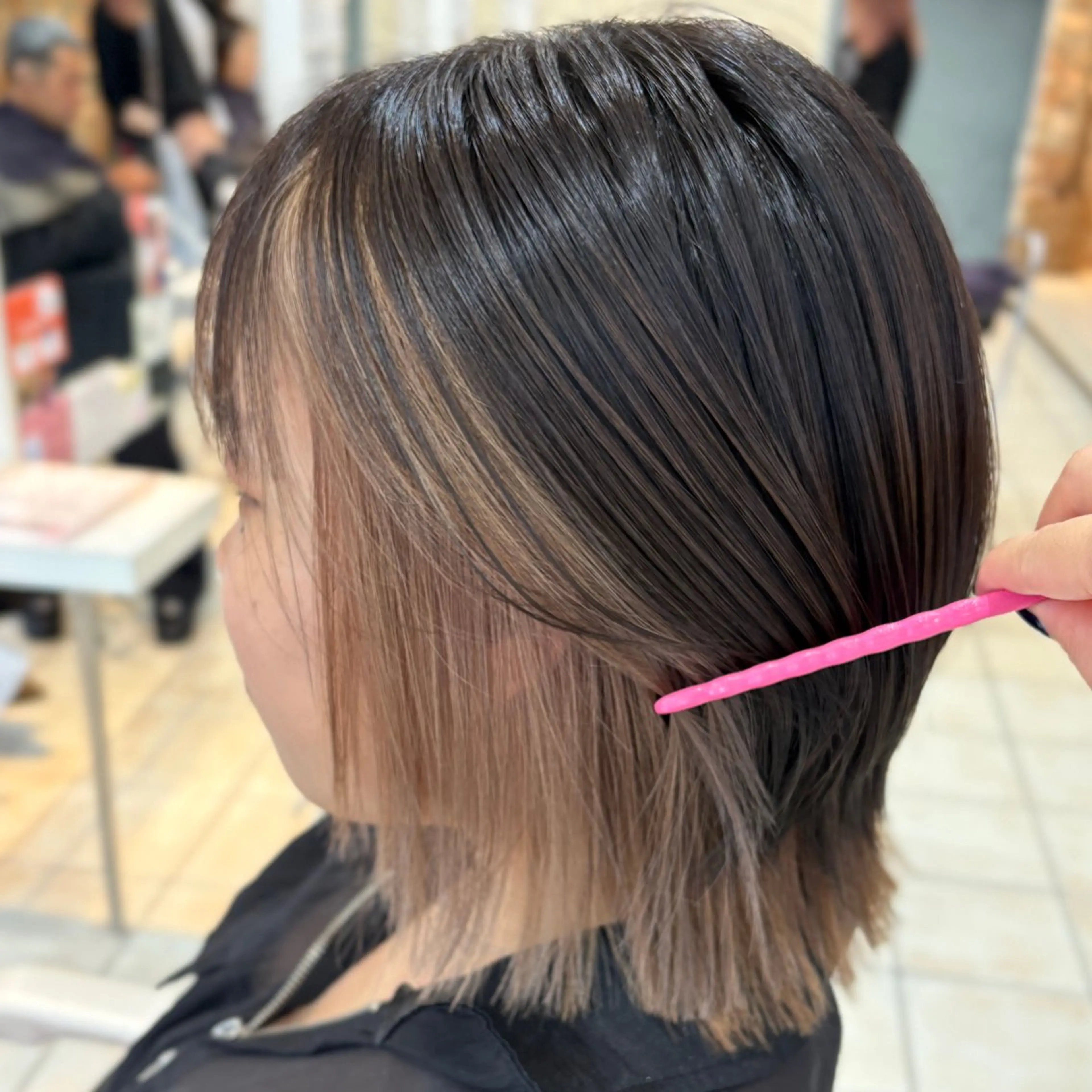 ショート カラー ブリーチ/ヘアセット 【𝙍𝙞𝙣𝙤】のヘアスタイル