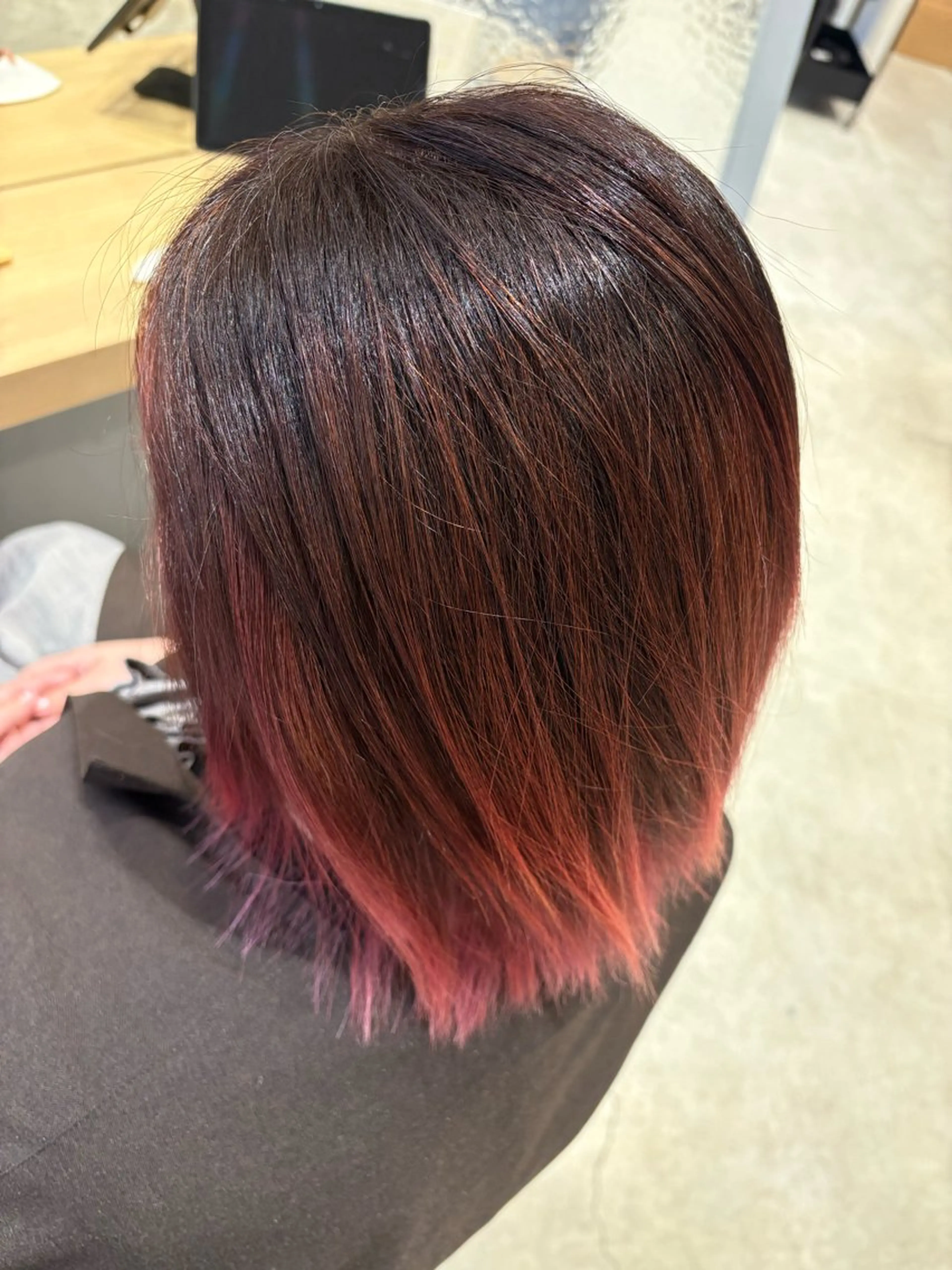 ミディアム カラー ヘアカラー トリートメント 小澤 璃奈のヘアスタイル