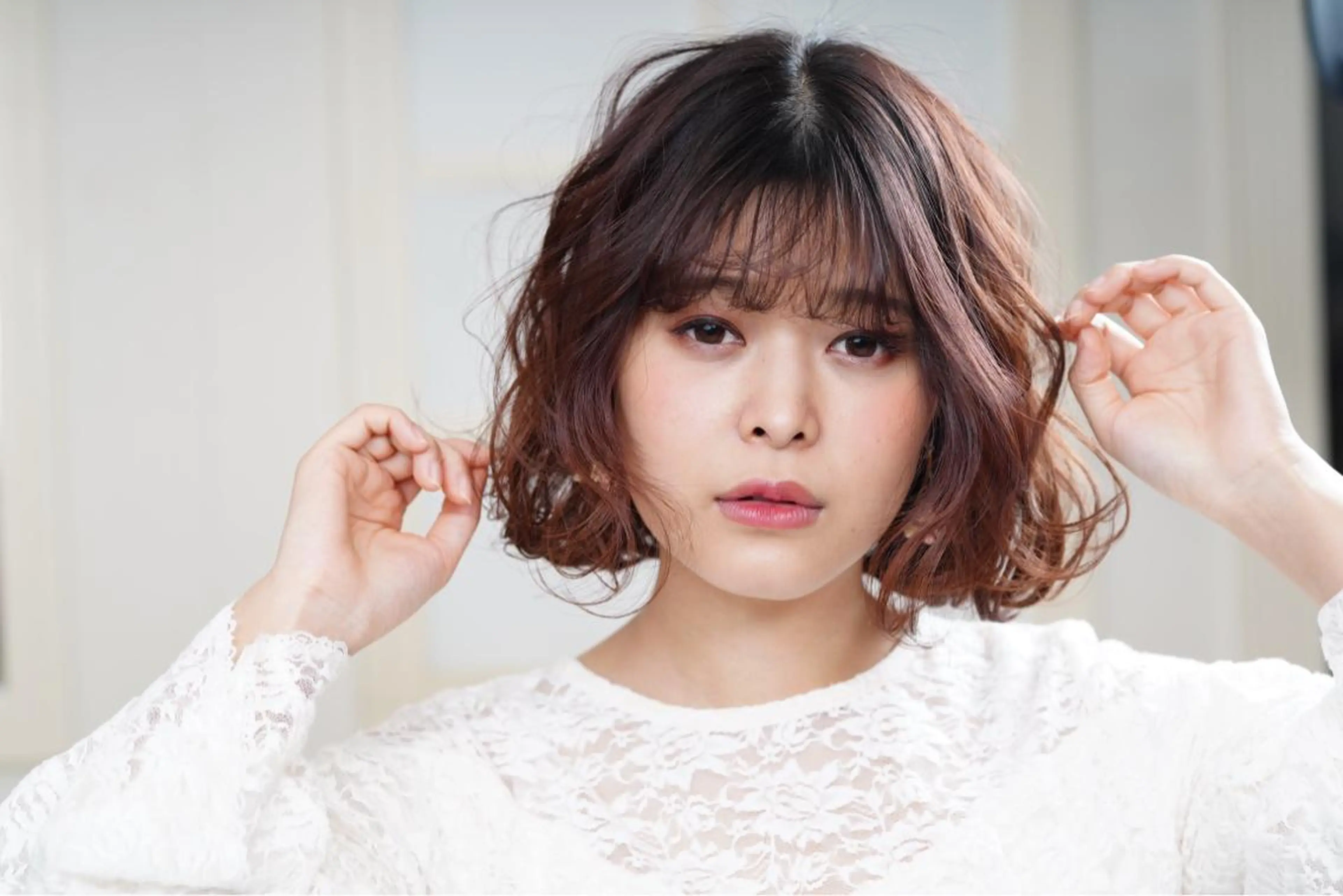 ミディアム カラー パーマ 古川 琴美のヘアスタイル