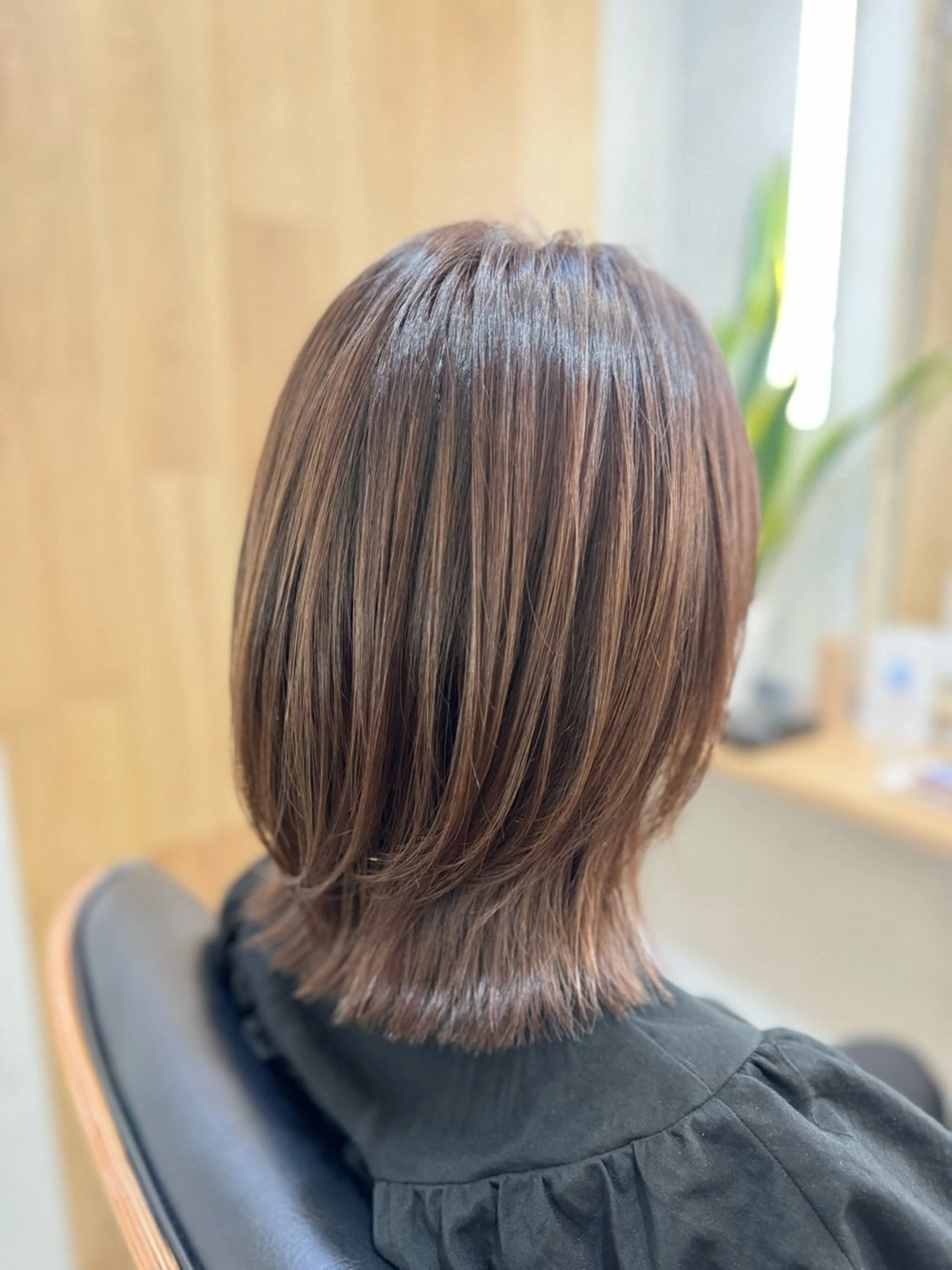 ミディアム カラー ベージュカラー ピンクカラー ピンクベージュ カット ヘアカラー トリートメント 多賀 順平のヘアスタイル