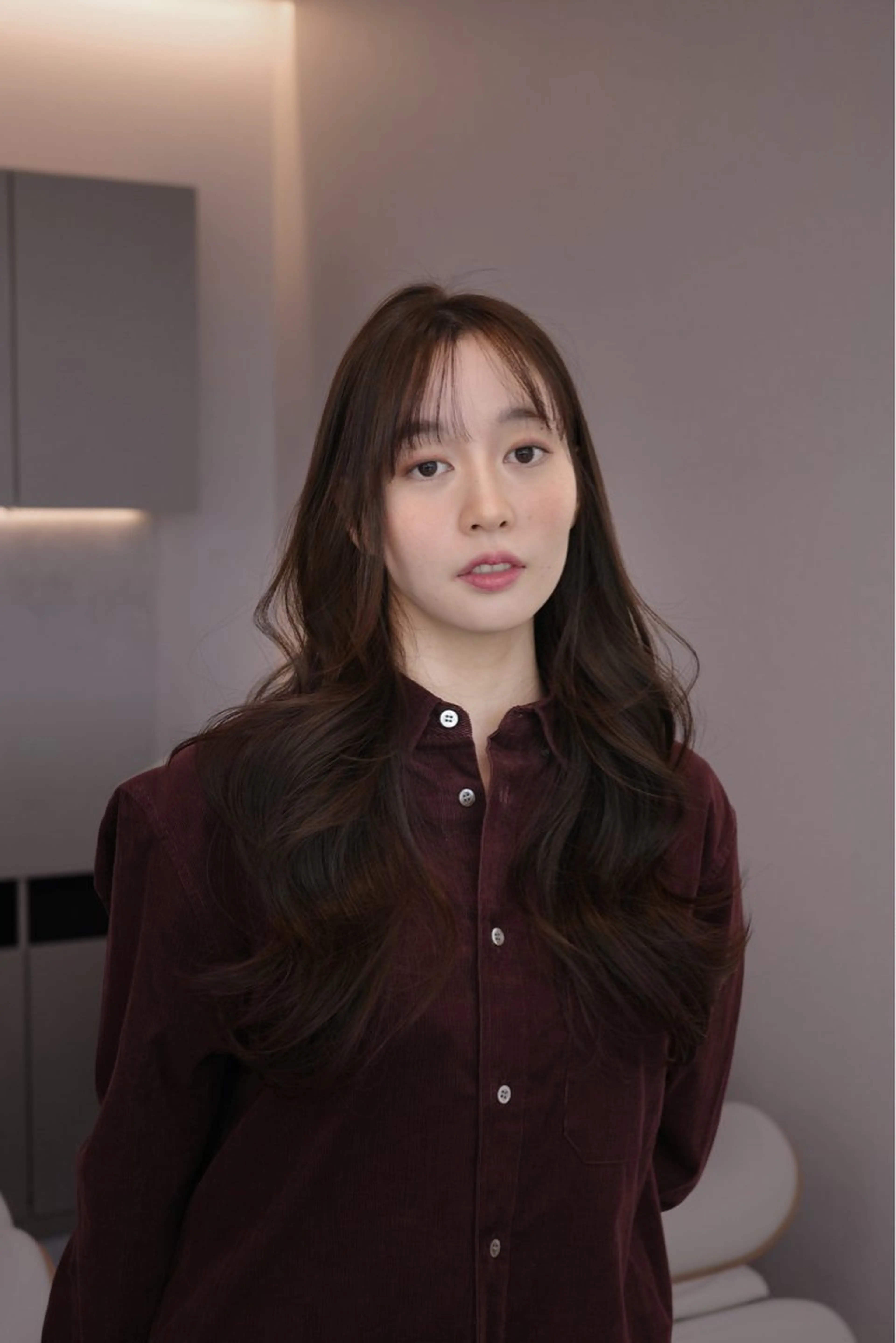 ロング カラー ブラウンカラー 透明感カラー ナチュラルブラウン ロング ボブ COA GINZA 佐藤壮真のヘアスタイル