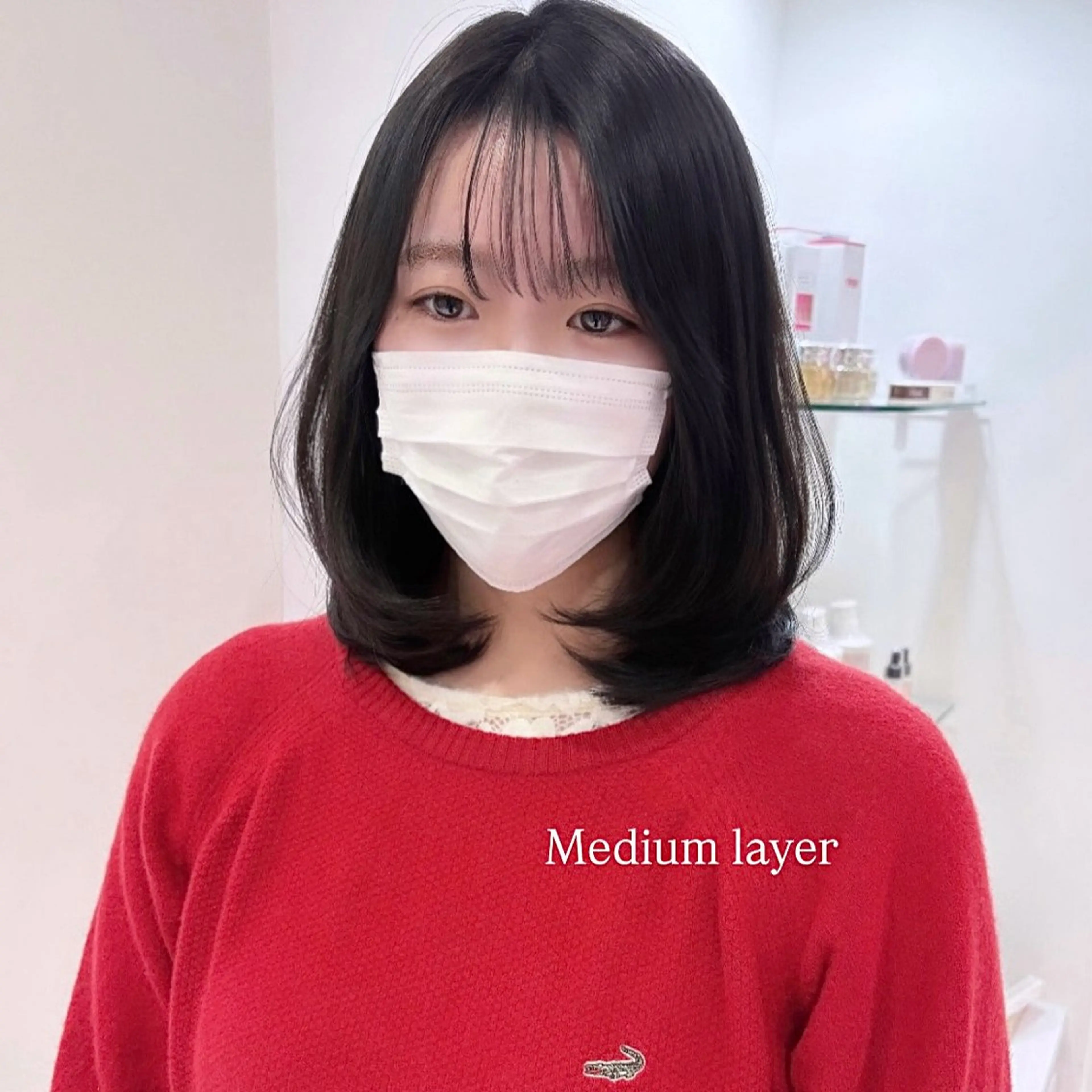 ミディアム 𝑚𝑖𝑤𝑎 /名駅/透明感カラーのヘアスタイル