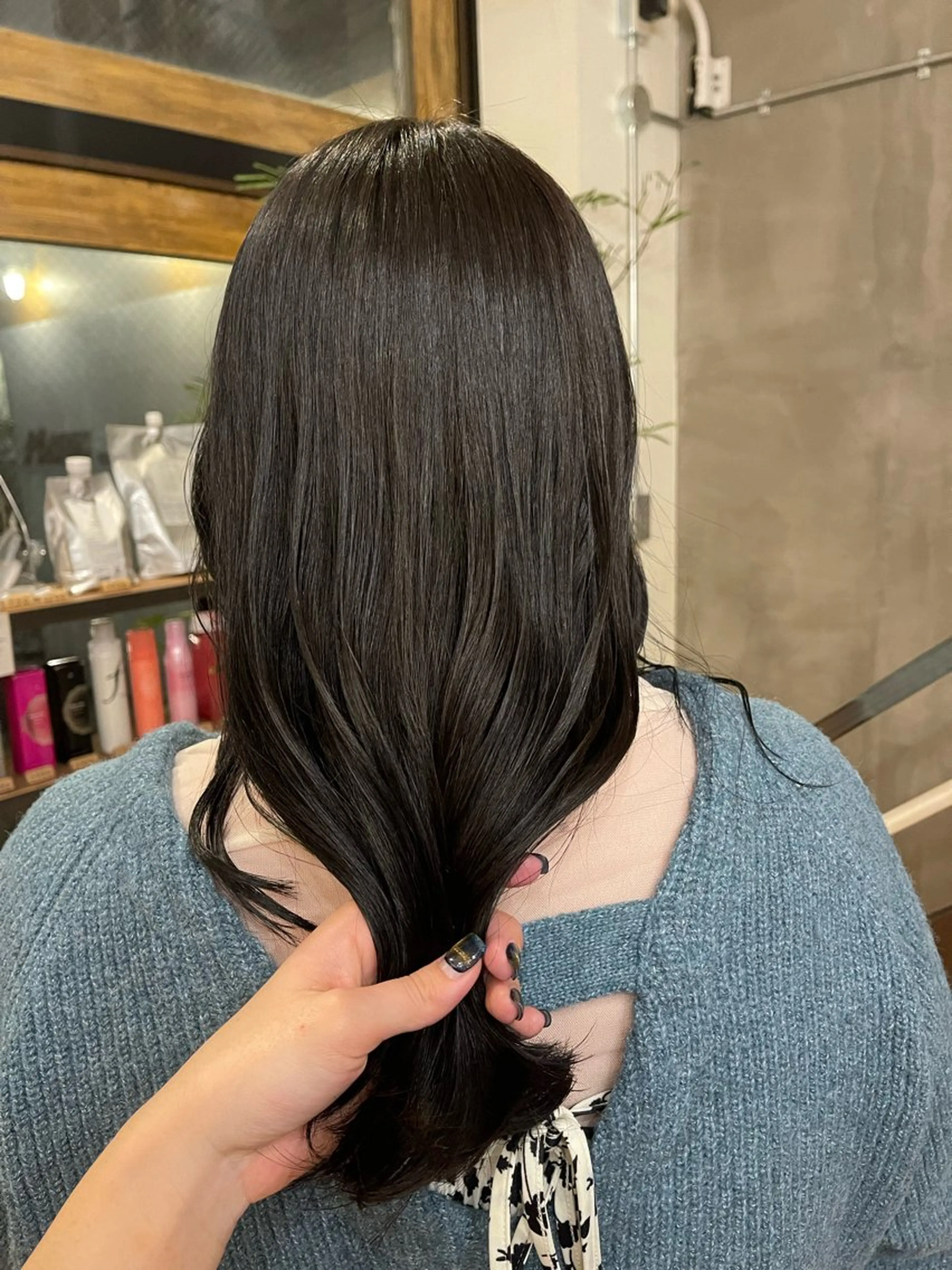 ロング アッシュ アッシュグレー アッシュグレージュ 🌈ボブ/縮毛矯正/ 梅田美容室🌈もあのヘアスタイル