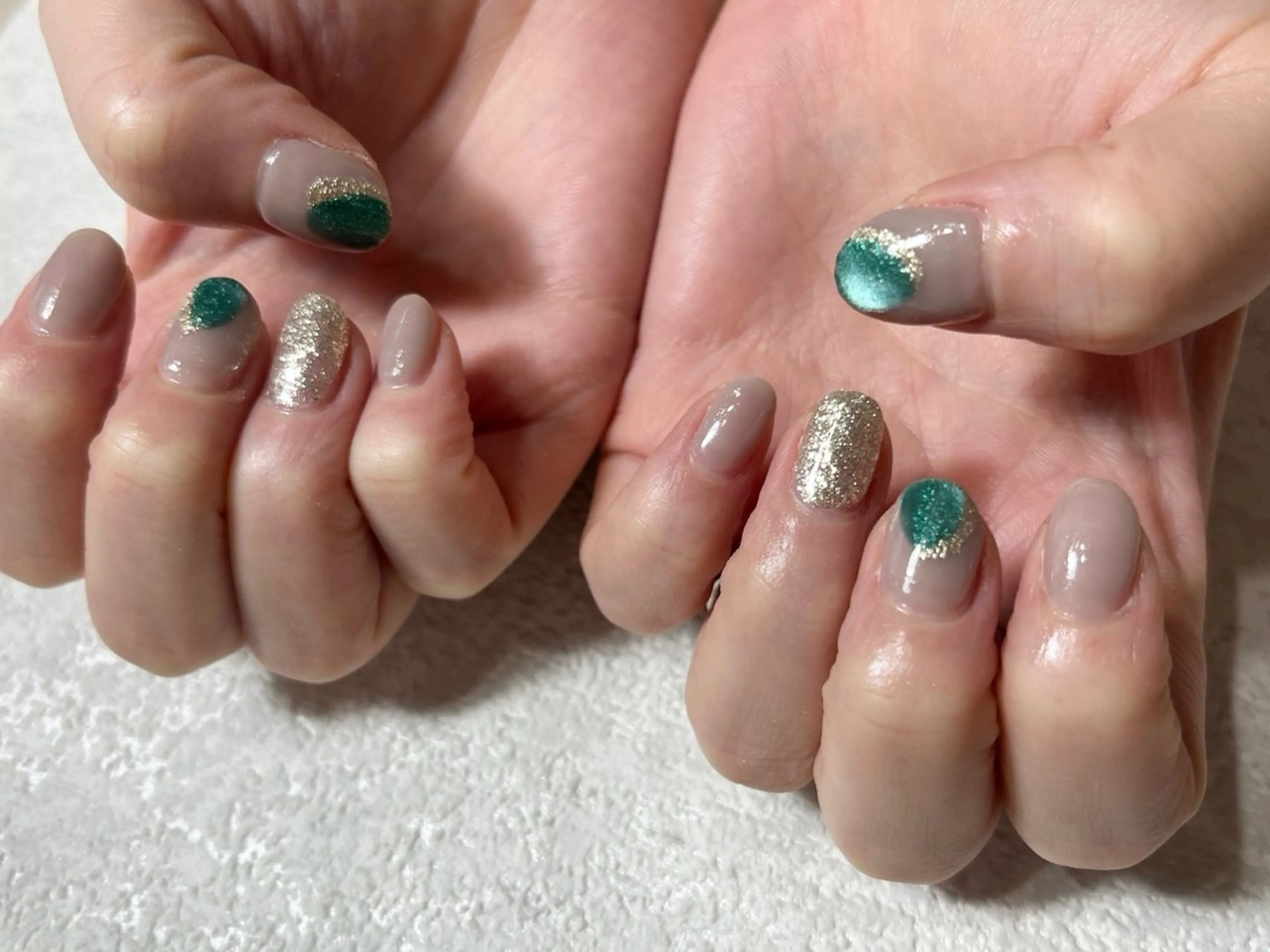 ネイル オーロラネイル フットネイル フレンチネイル ジェルネイル 韓国ネイル ハンドネイル kikinail 溝の口のネイルデザイン