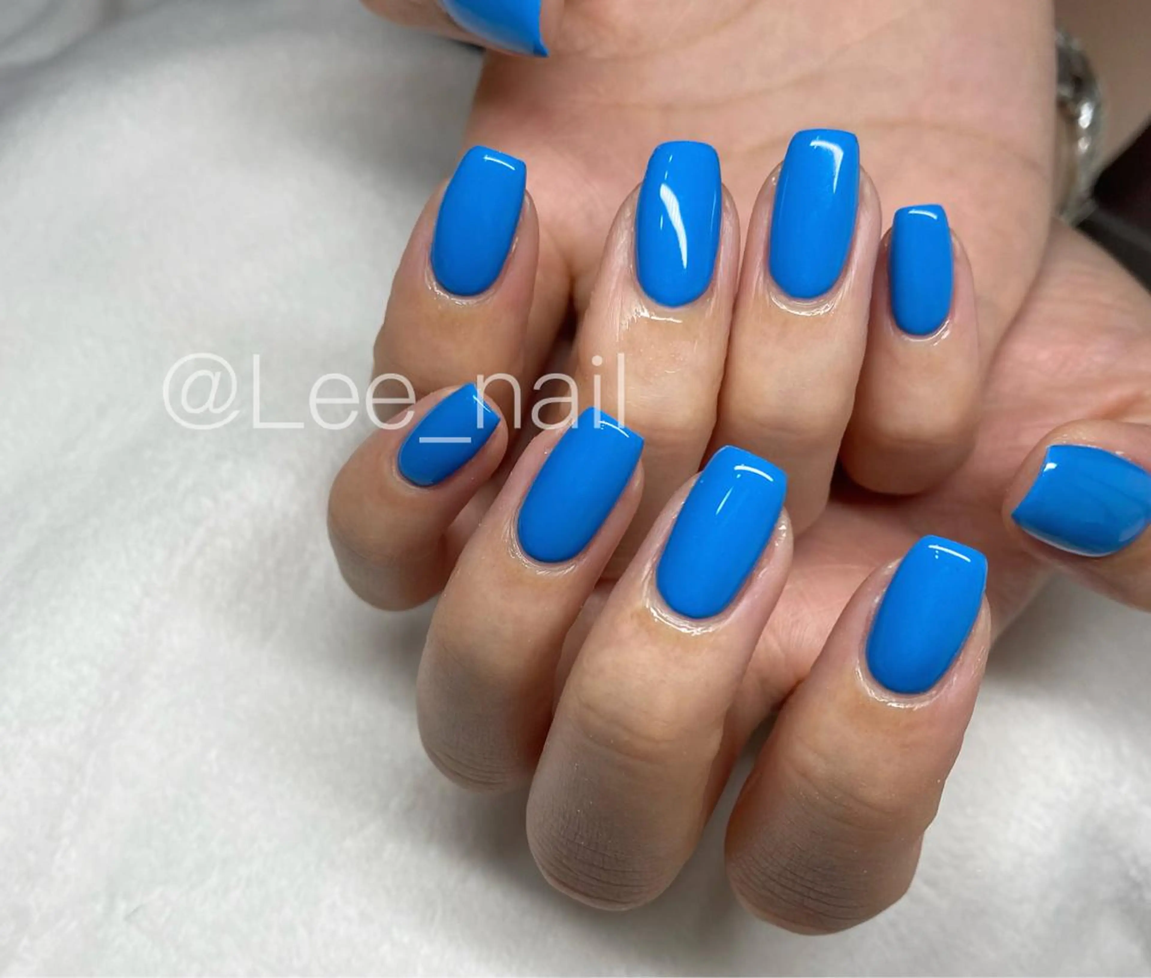 ネイル ブルー 夏ネイル ハンドネイル Lee_ nailのネイルデザイン