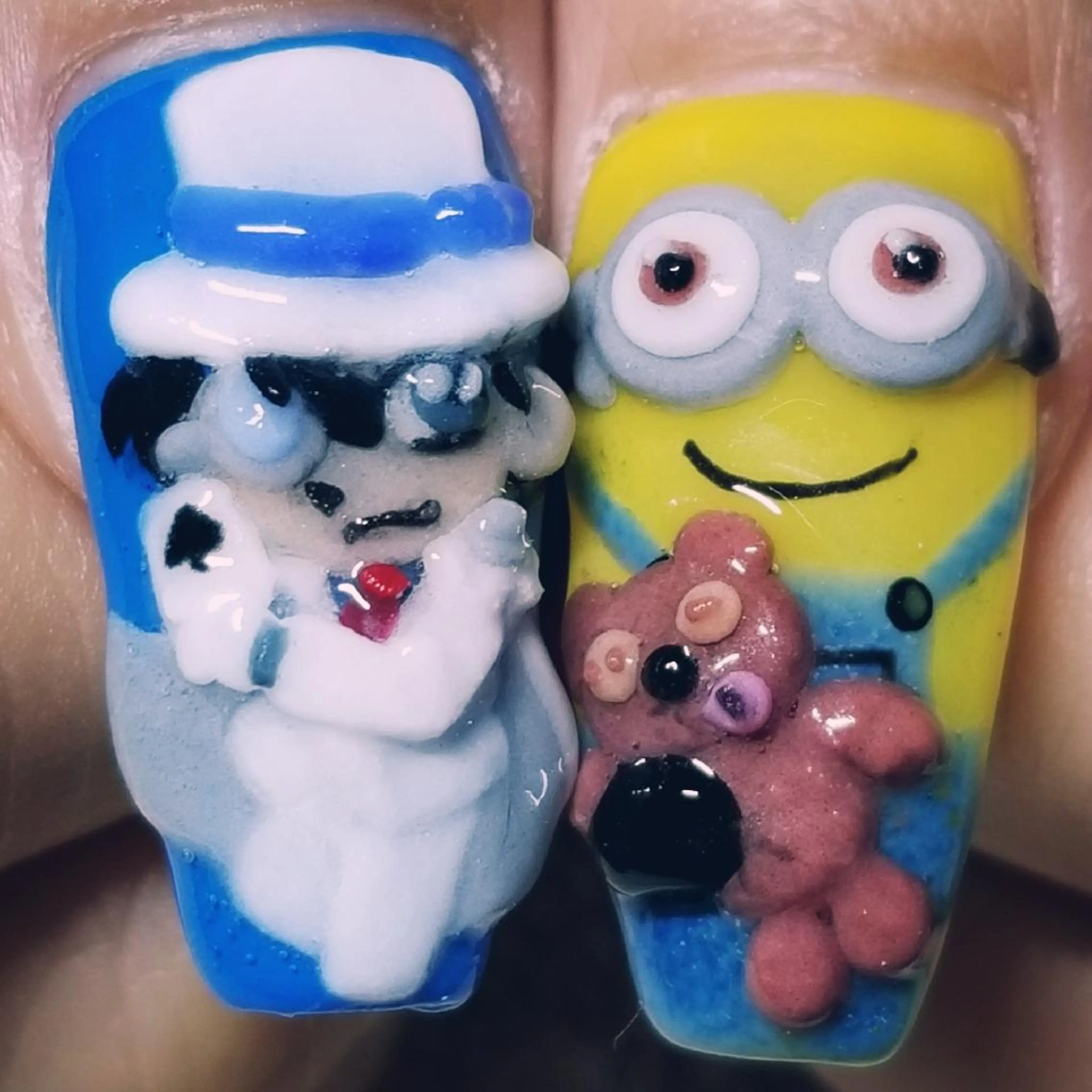 ネイル ブルー ワンカラーネイル ハンドネイル よしだ ひろきのネイルデザイン