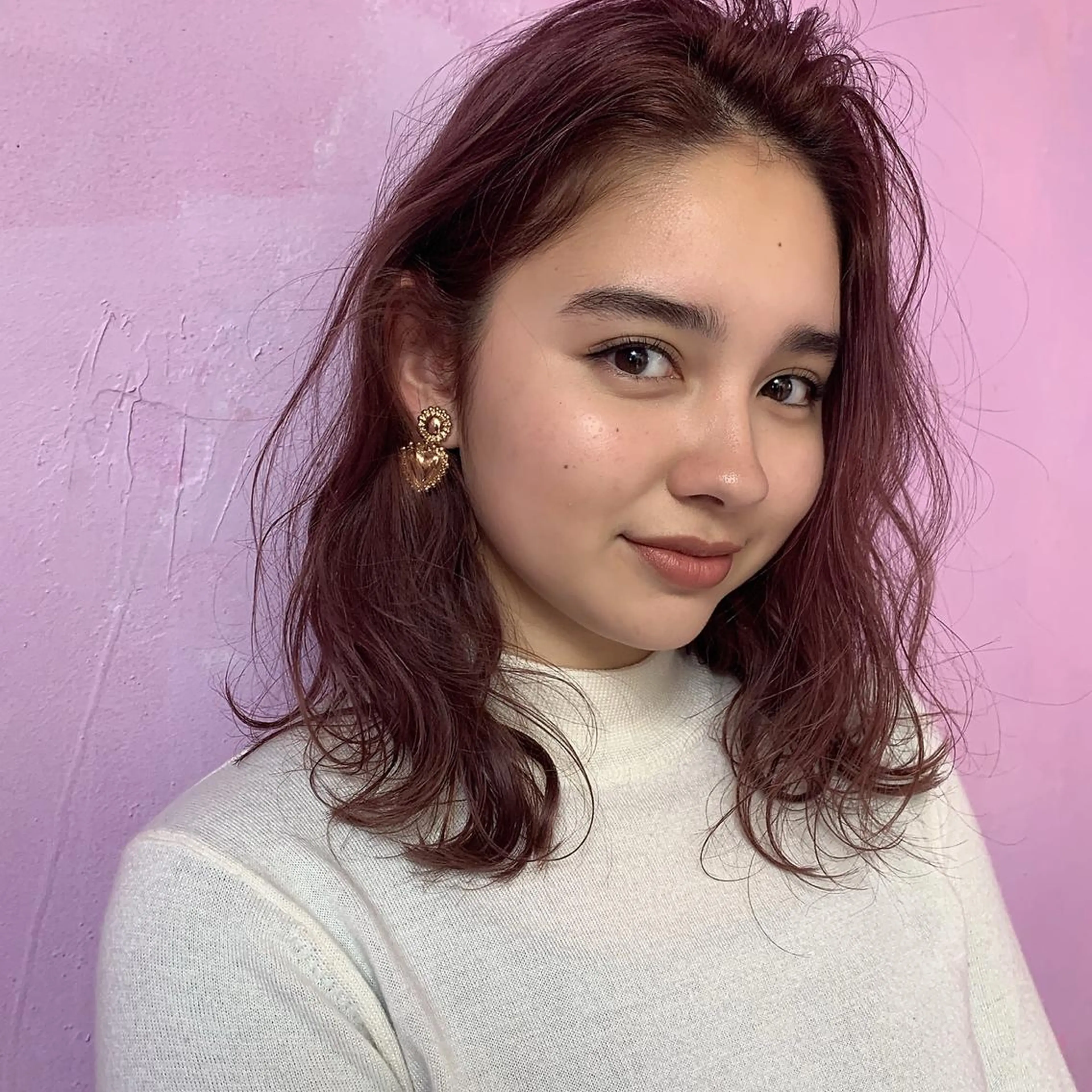 ミディアム カット ヘアカラー トリートメント 代表山口ひな 髪質改善のプロのヘアスタイル