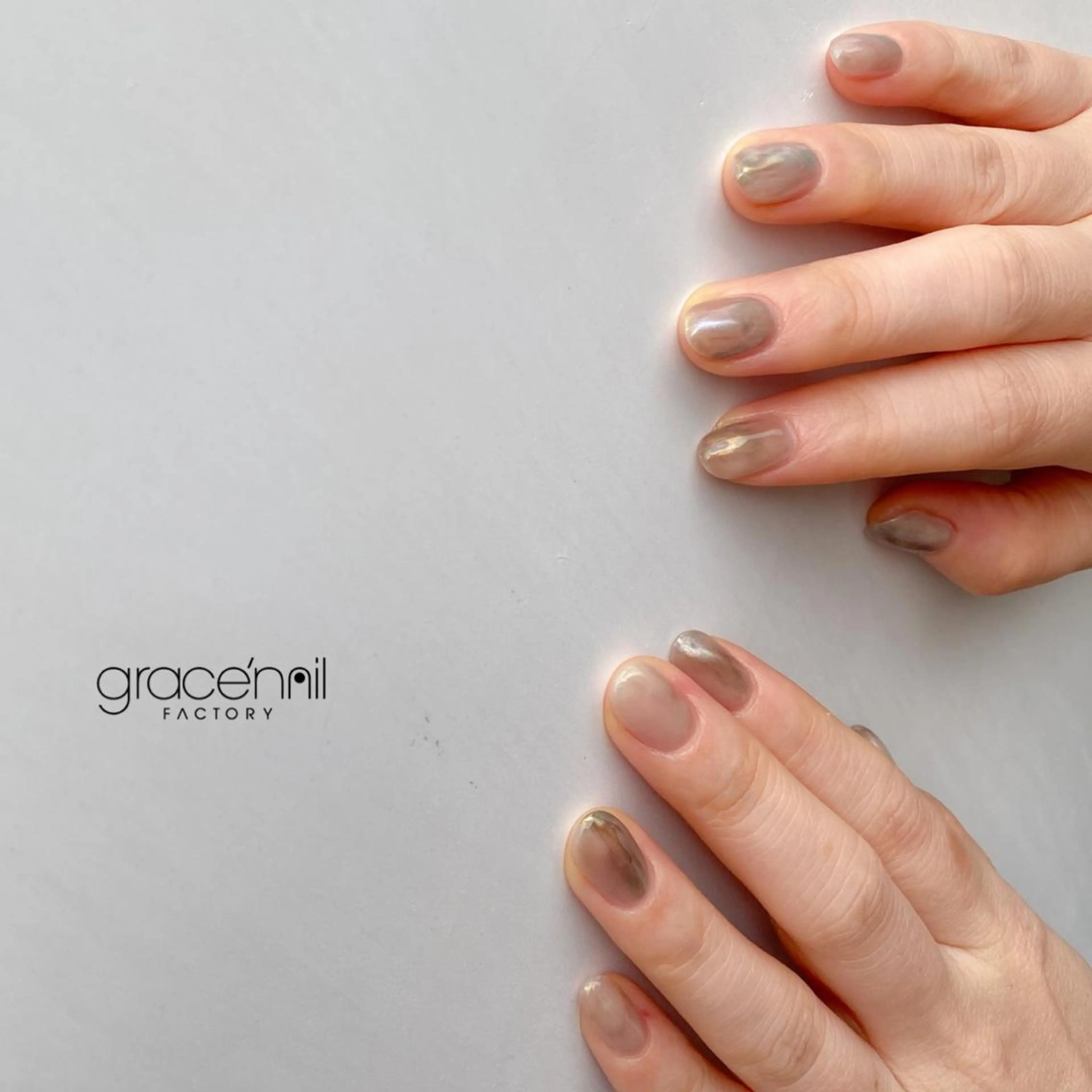 ネイル なんば堀江/育爪施術 ニュアンス✻Kaphのネイルデザイン