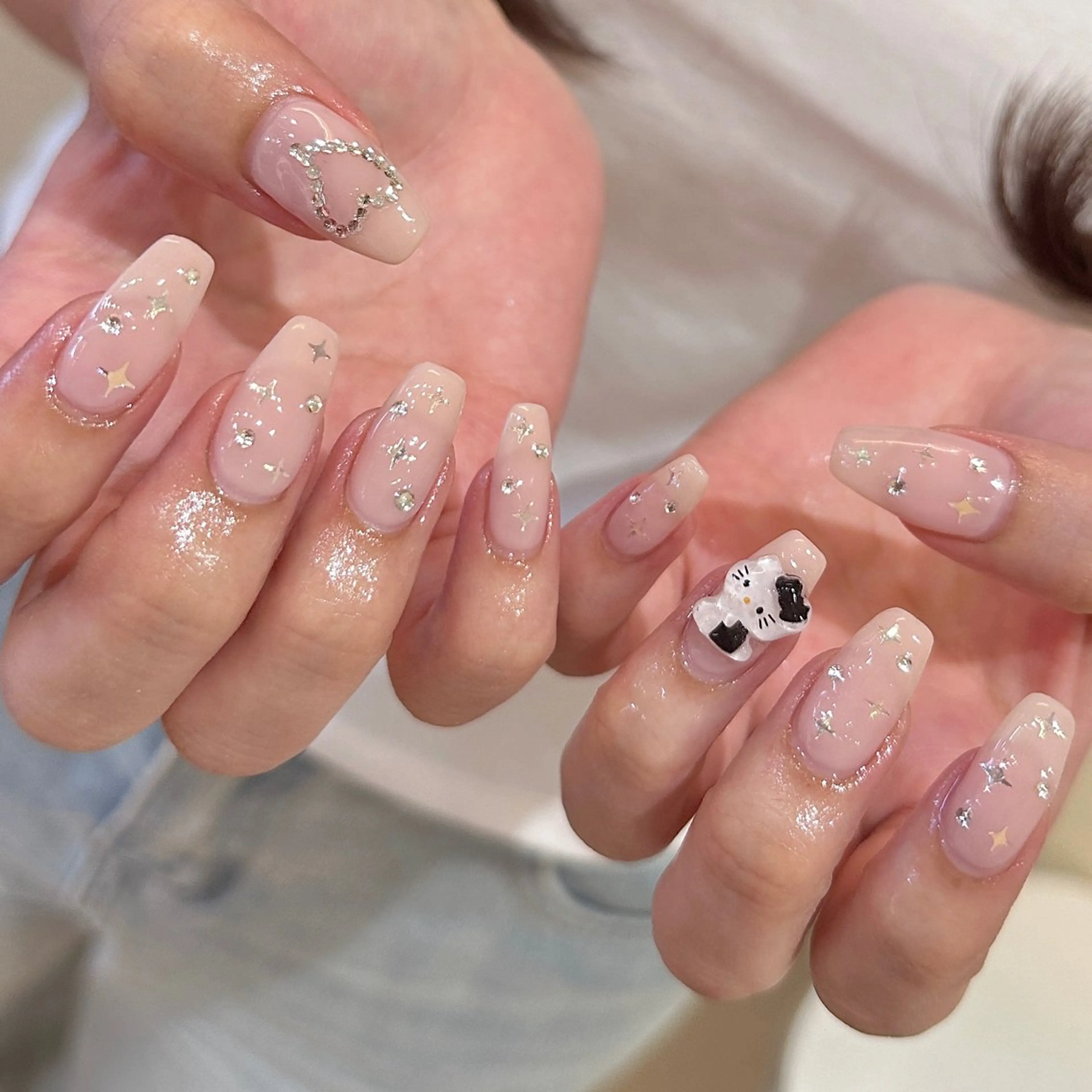 ネイル 持ち込み 𝕄𝕚𝕪𝕦🤍 自由が丘⌇パラジェルのネイルデザイン