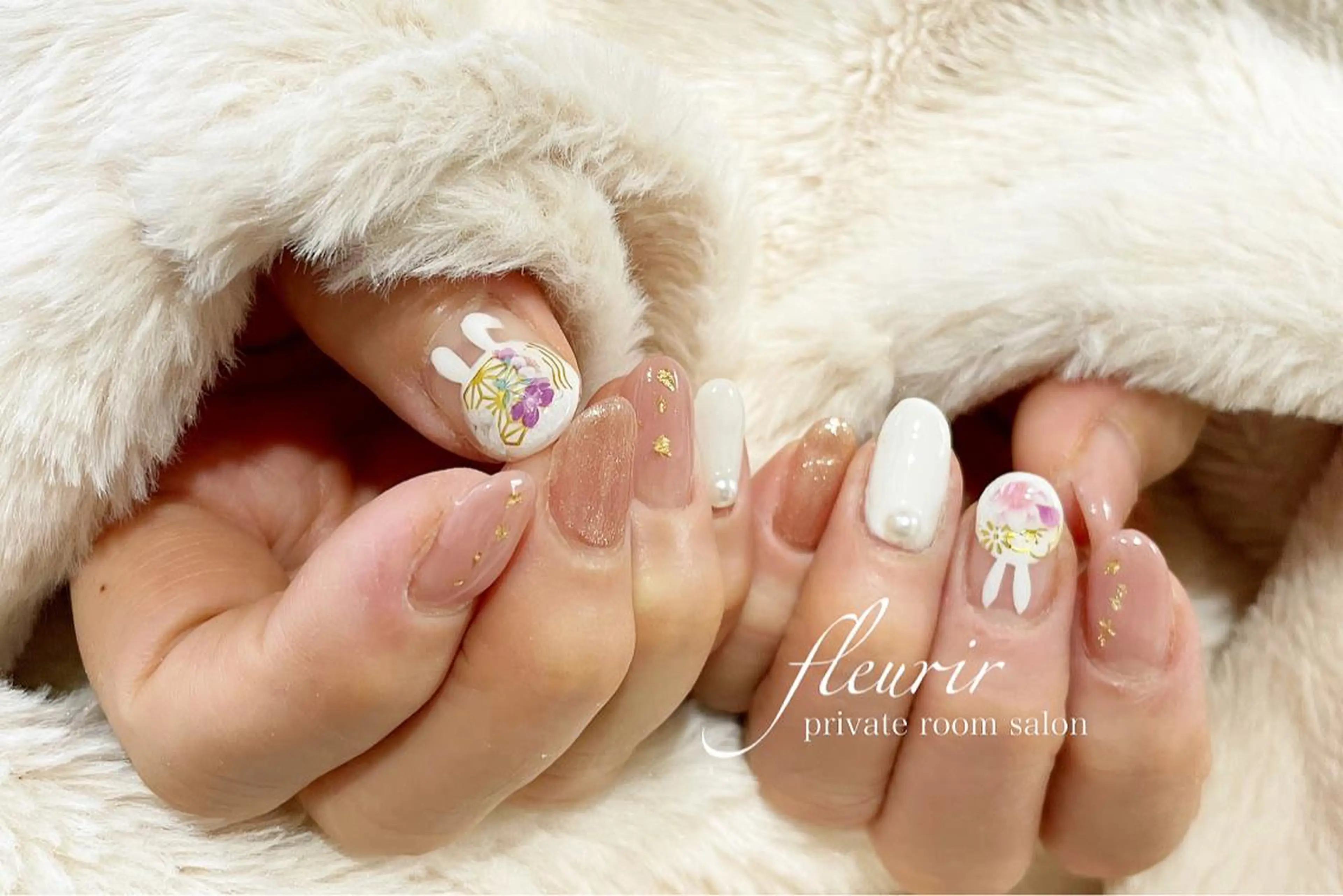 ネイル グラデーション ラメ(グリッター) ワンカラーネイル フルリール 【プライベートサロンのネイルデザイン