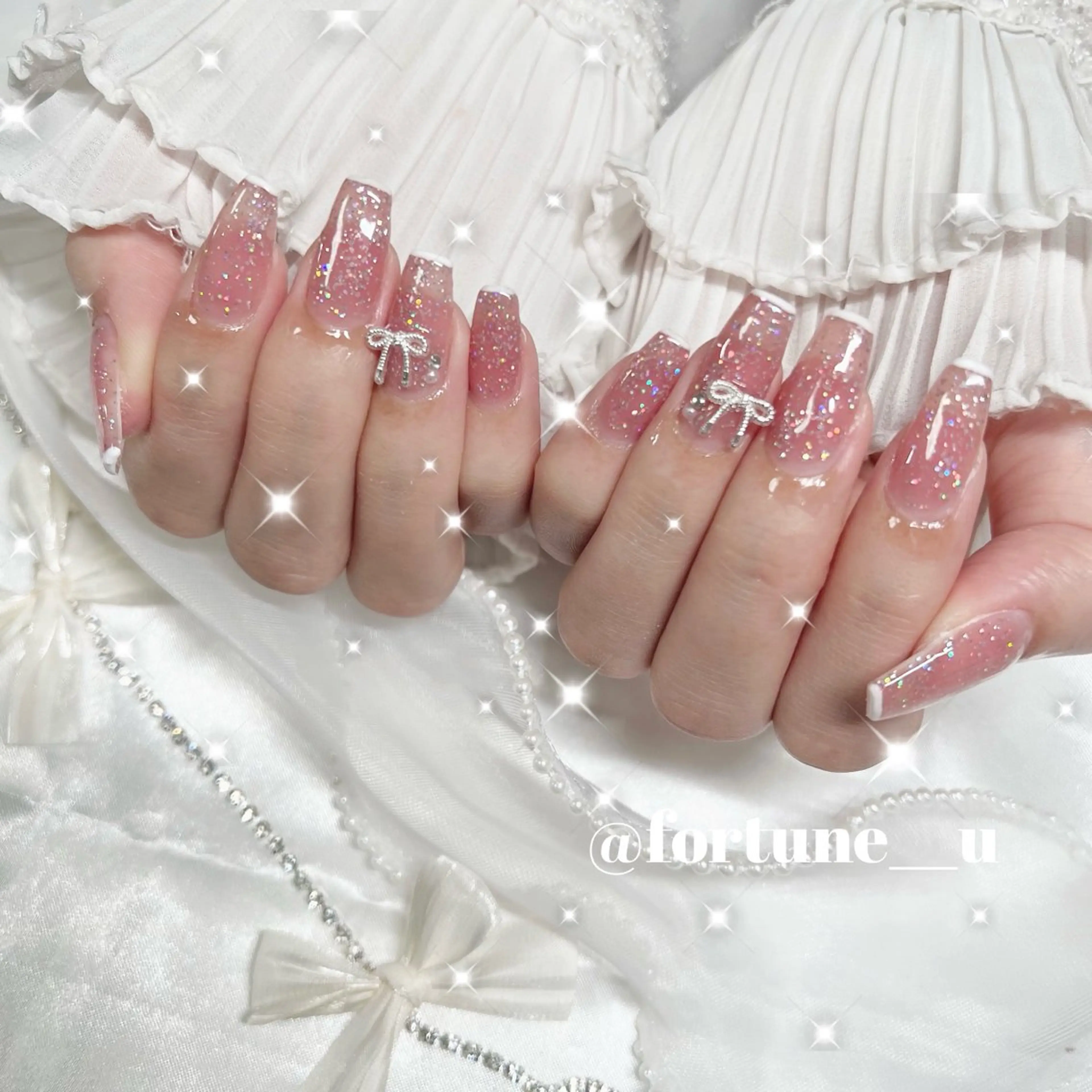 ネイル ガーリー 韓国ネイル オフィスネイル ピンク シンプルネイル ハンドネイル 💜 Yuuna💜のネイルデザイン