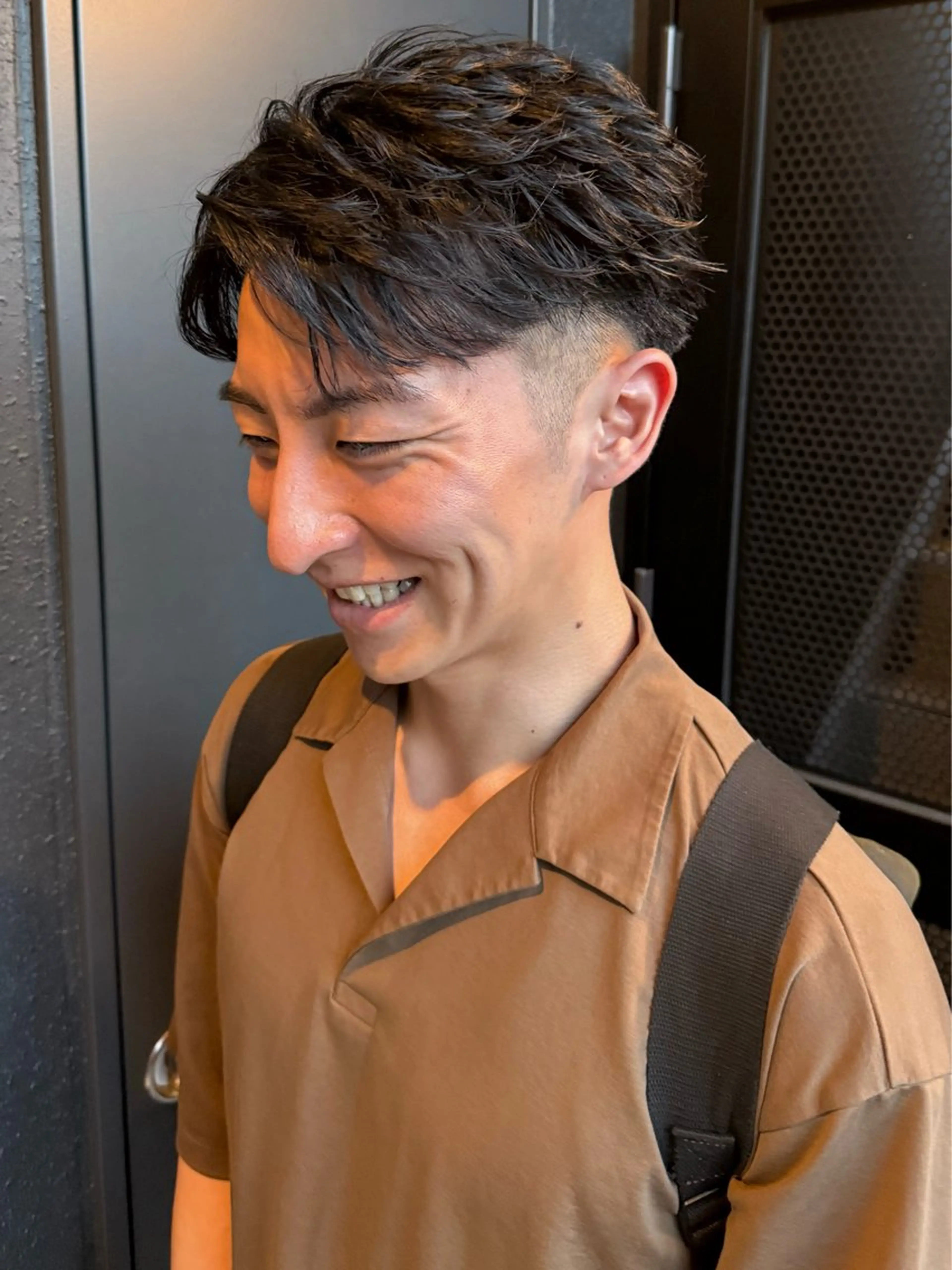 ショート カット パーマ メンズ/パーマ 代表　岡　大斗のヘアスタイル