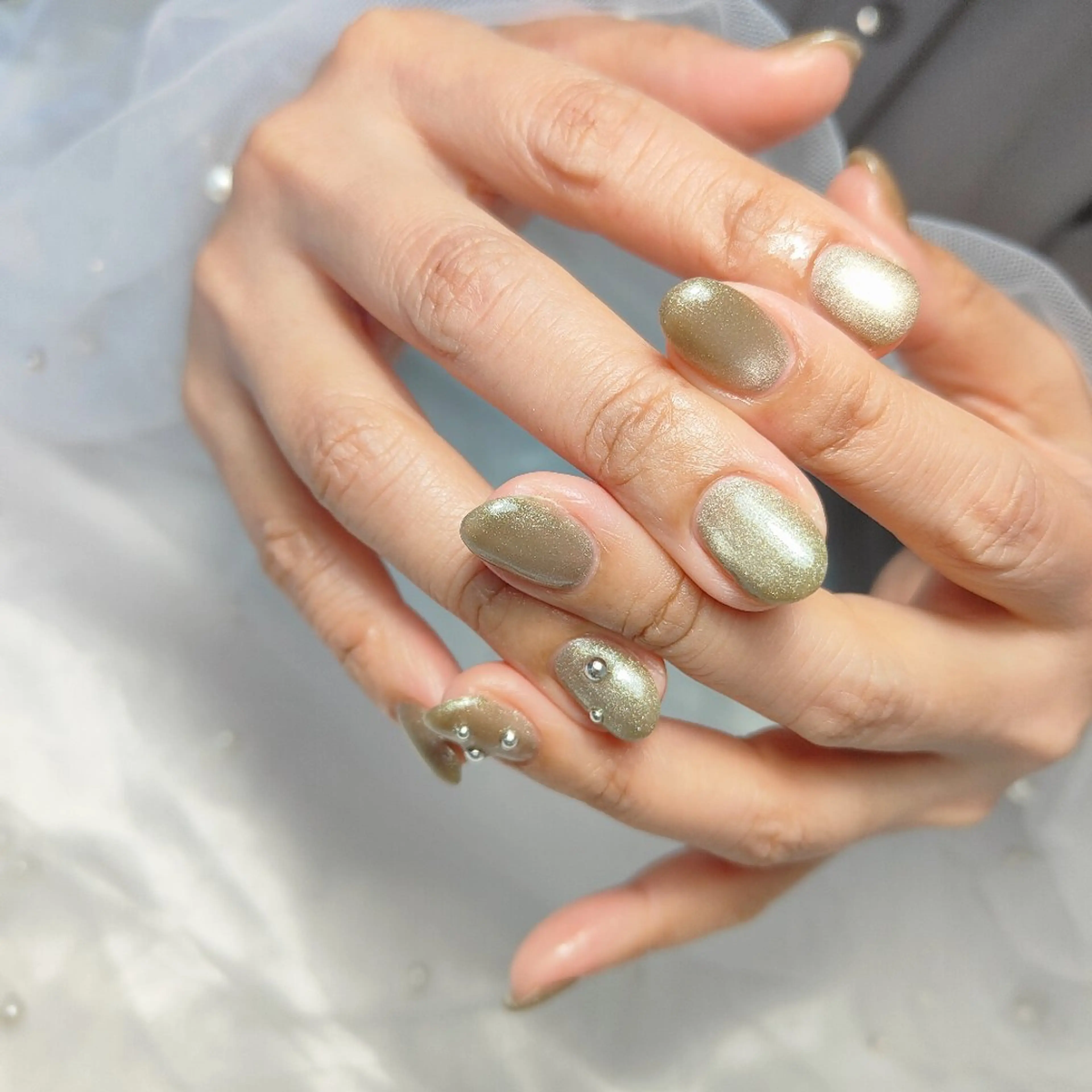 ネイル マグネットネイル ハンドネイル CLEAR NAILのネイルデザイン