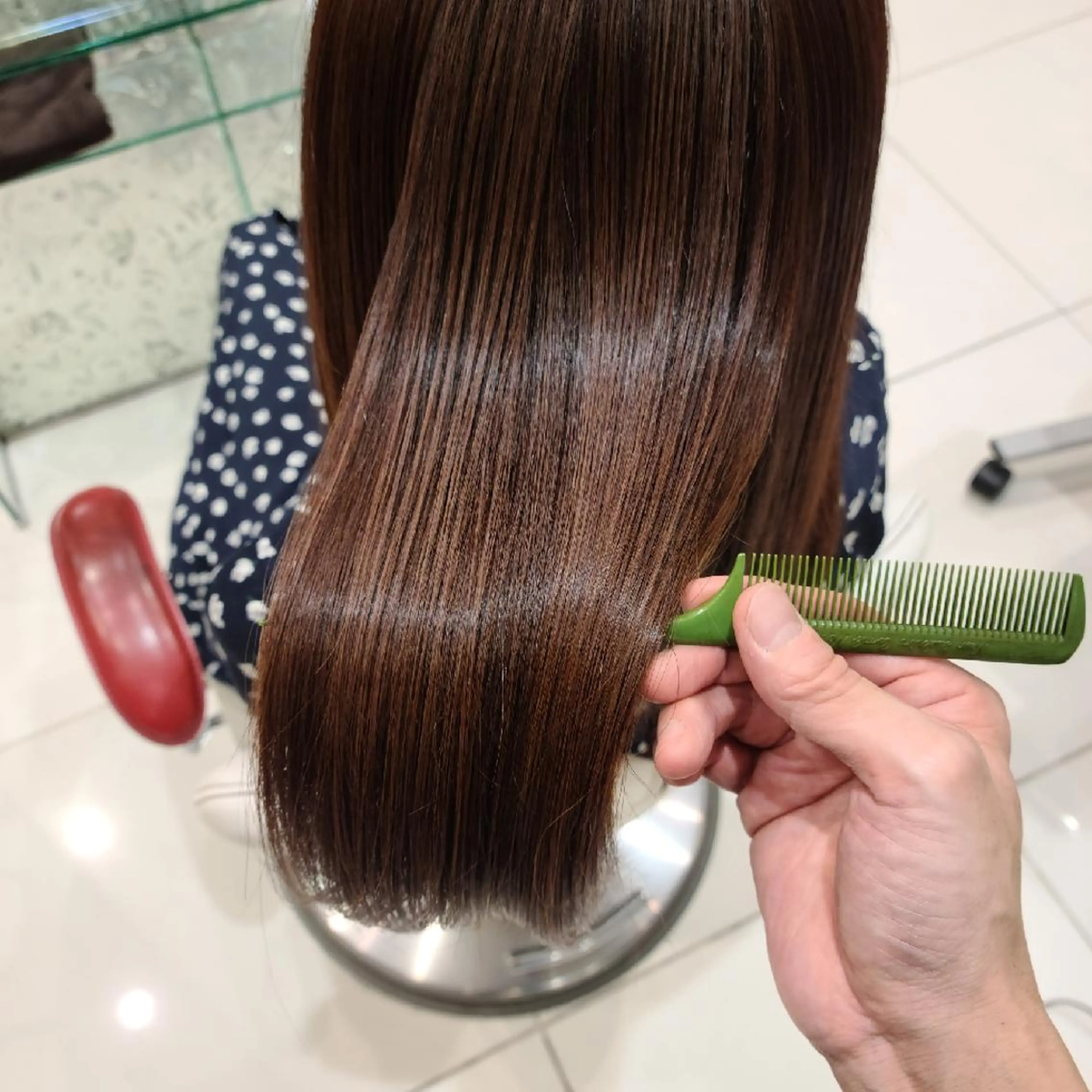 ミディアム 髪質改善 縮毛矯正 髪質改善特化✂️ 立石佳亮のヘアスタイル