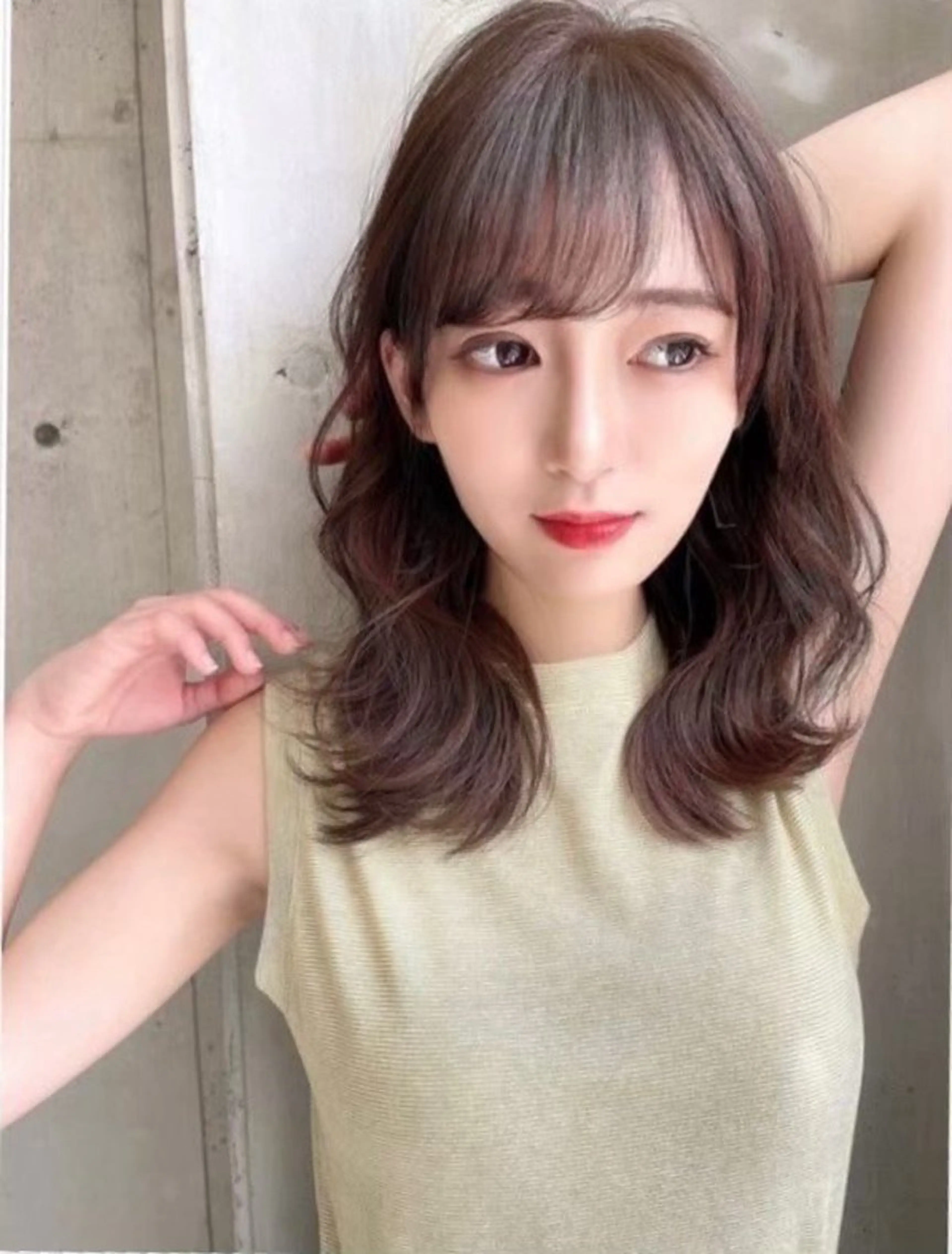 ミディアム カット ヘアカラー トリートメント Hello by Sea所属・レイヤー/艶髪/ボブ /くびれ/伊藤　勇司のヘアスタイル