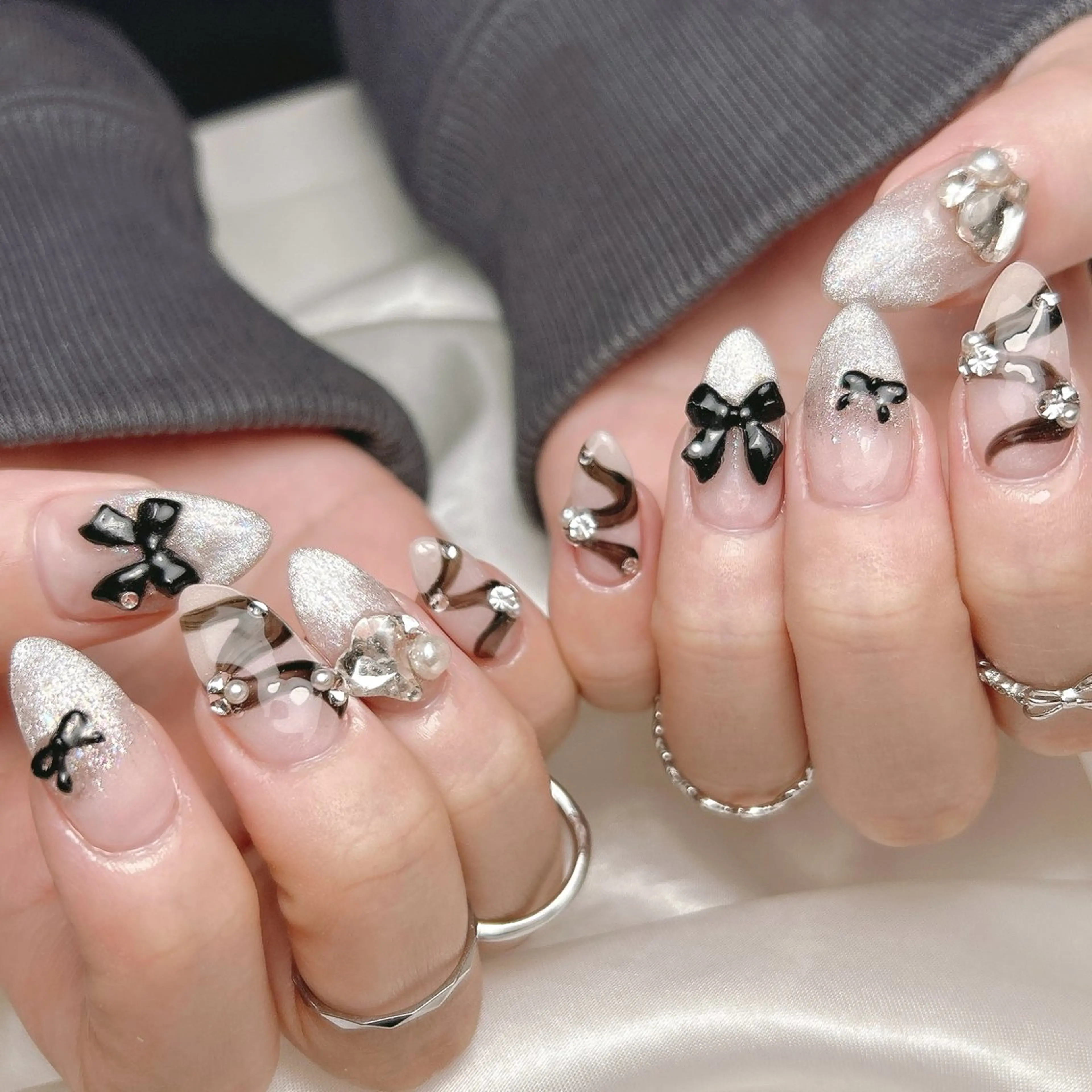 ネイル レース ハンドネイル junna のぞいてねのネイルデザイン