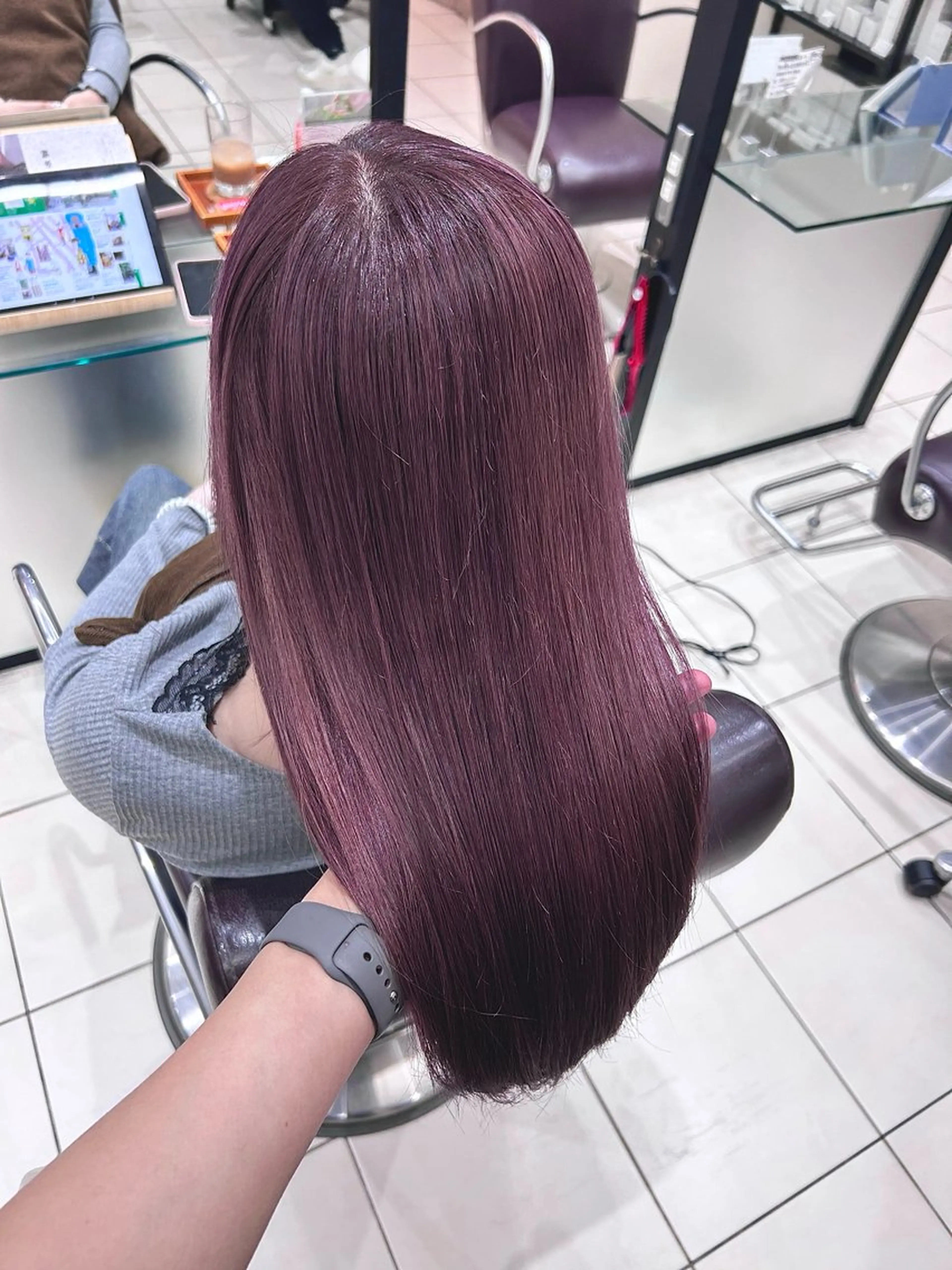 ロング カラー ベージュカラー ピンクカラー ピンクベージュ Clanc.所属・🫧うる艶カラー / カノンClanc🫧のヘアスタイル