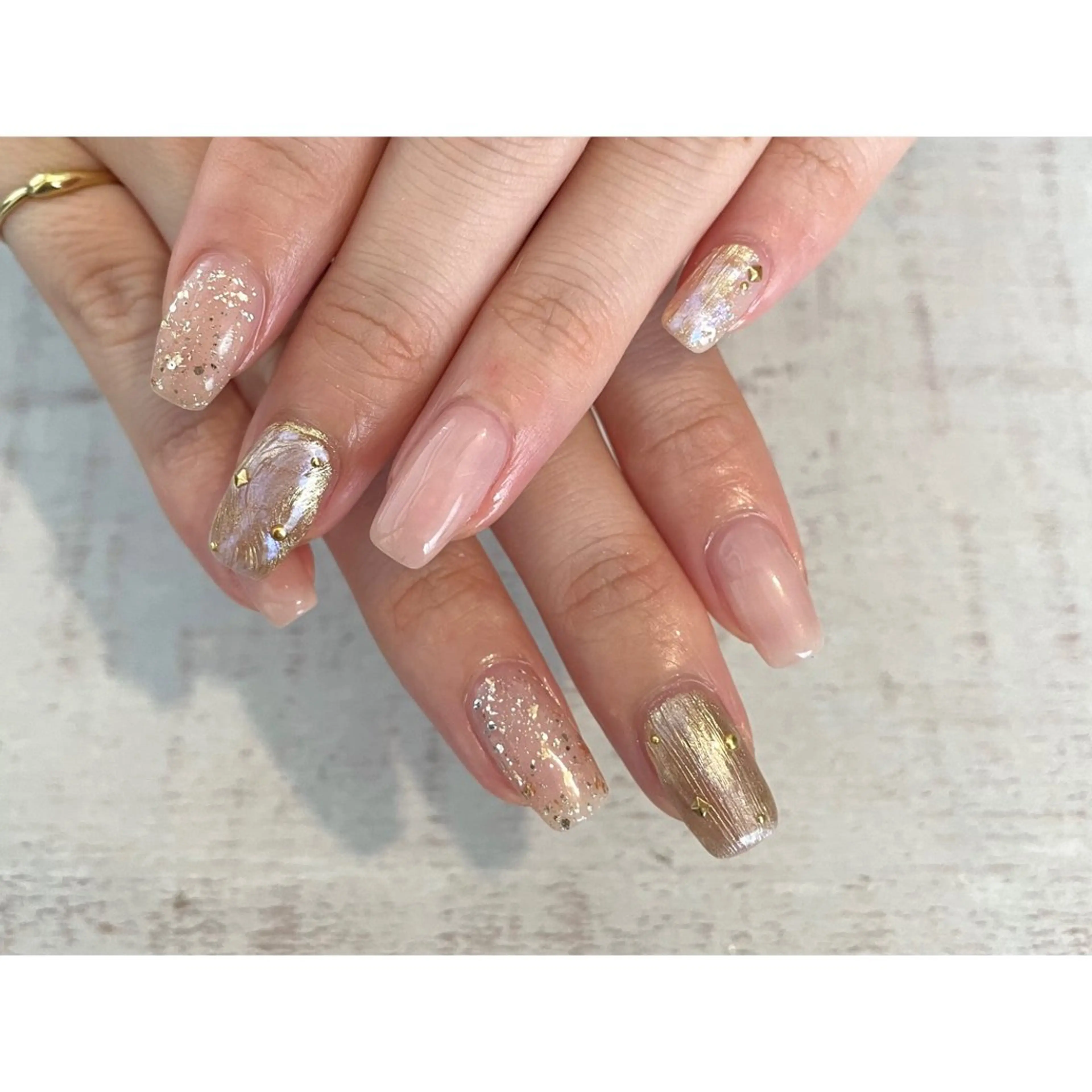 ネイル ハンドネイル 𖡼 yumenoのネイルデザイン