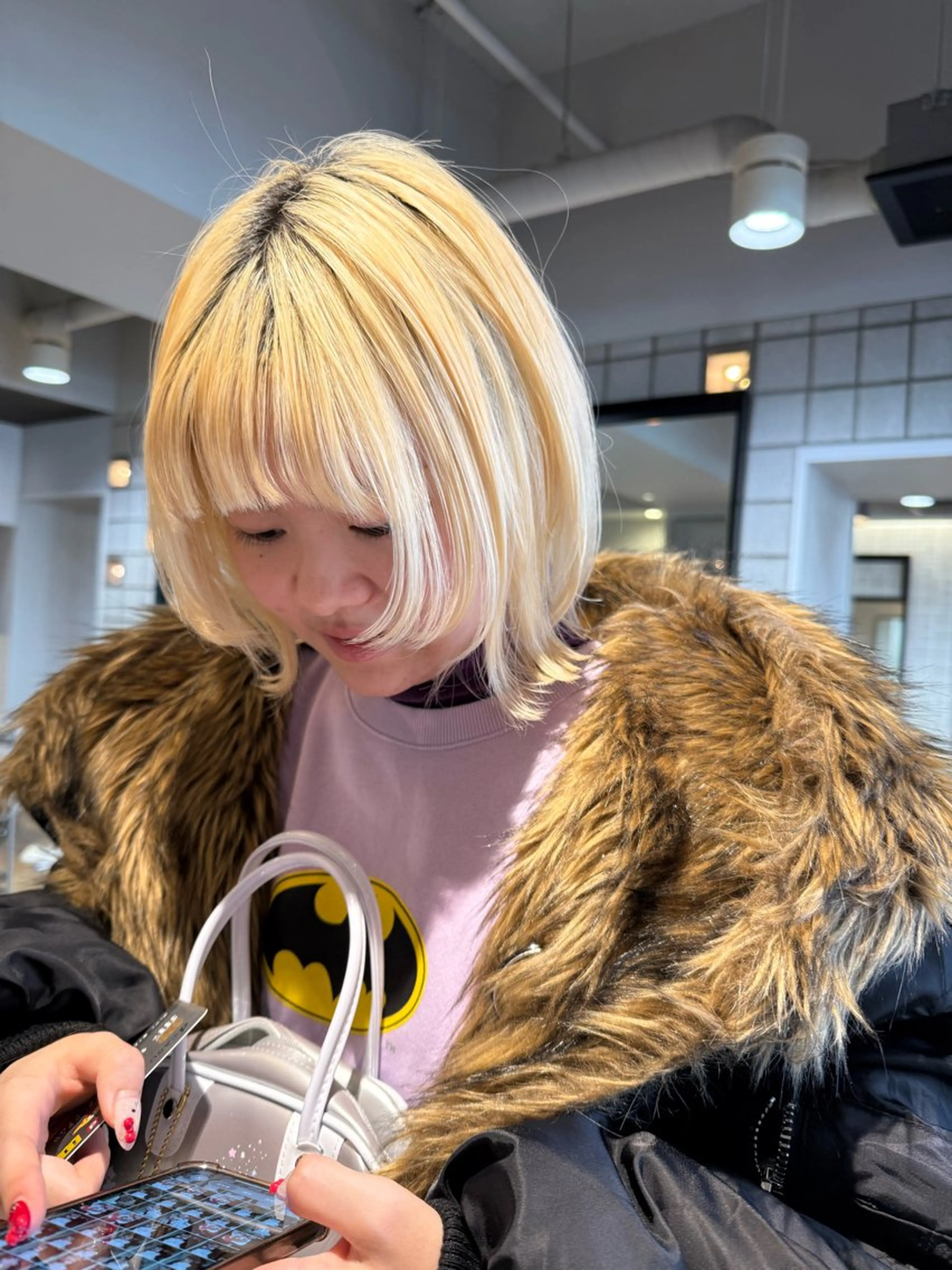 ミディアム ヘアカラー 松本 夏海のヘアスタイル