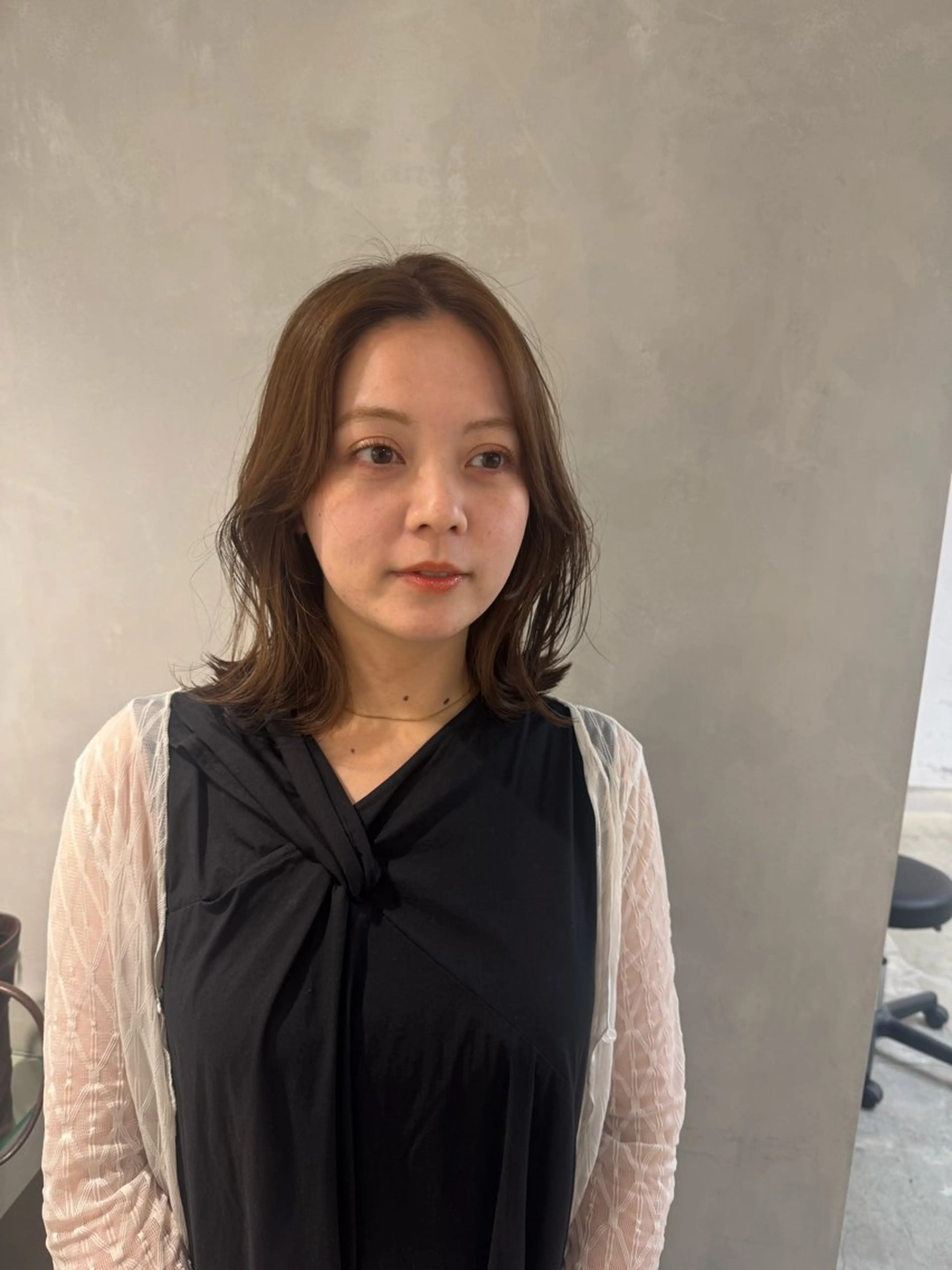 セミロング カット ヘアカラー トリートメント 顔周りcut・ご相談 ＝新宿しずく🇰🇷のヘアスタイル