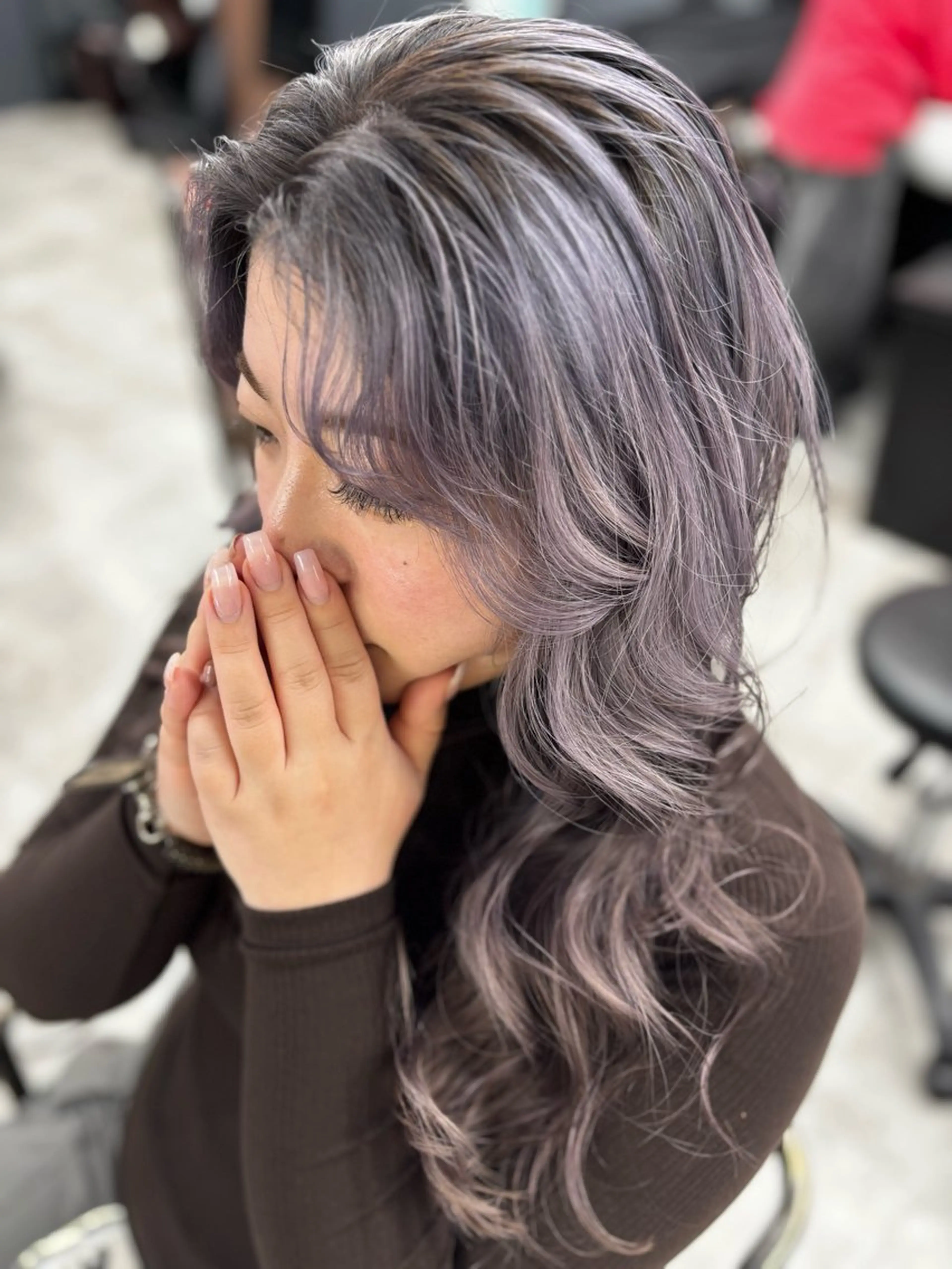 セミロング カット ヘアカラー トリートメント 🌟髪質改善ケアカラ ー美髪縮毛矯正y🌟のヘアスタイル