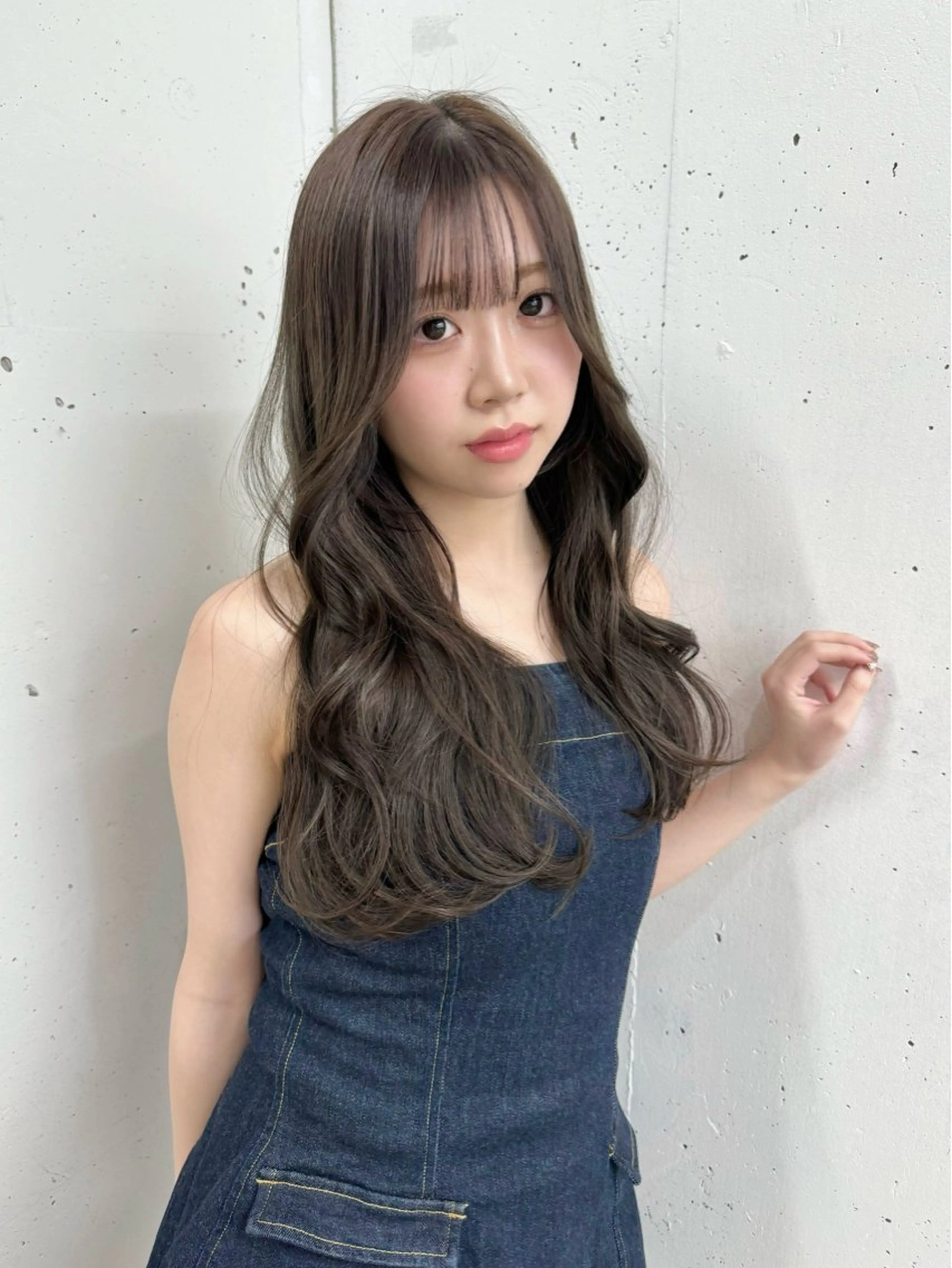 ロング カラー ブリーチ グレージュ ブリーチなしカラー 🎀taro ブリーチなしカラーのヘアスタイル