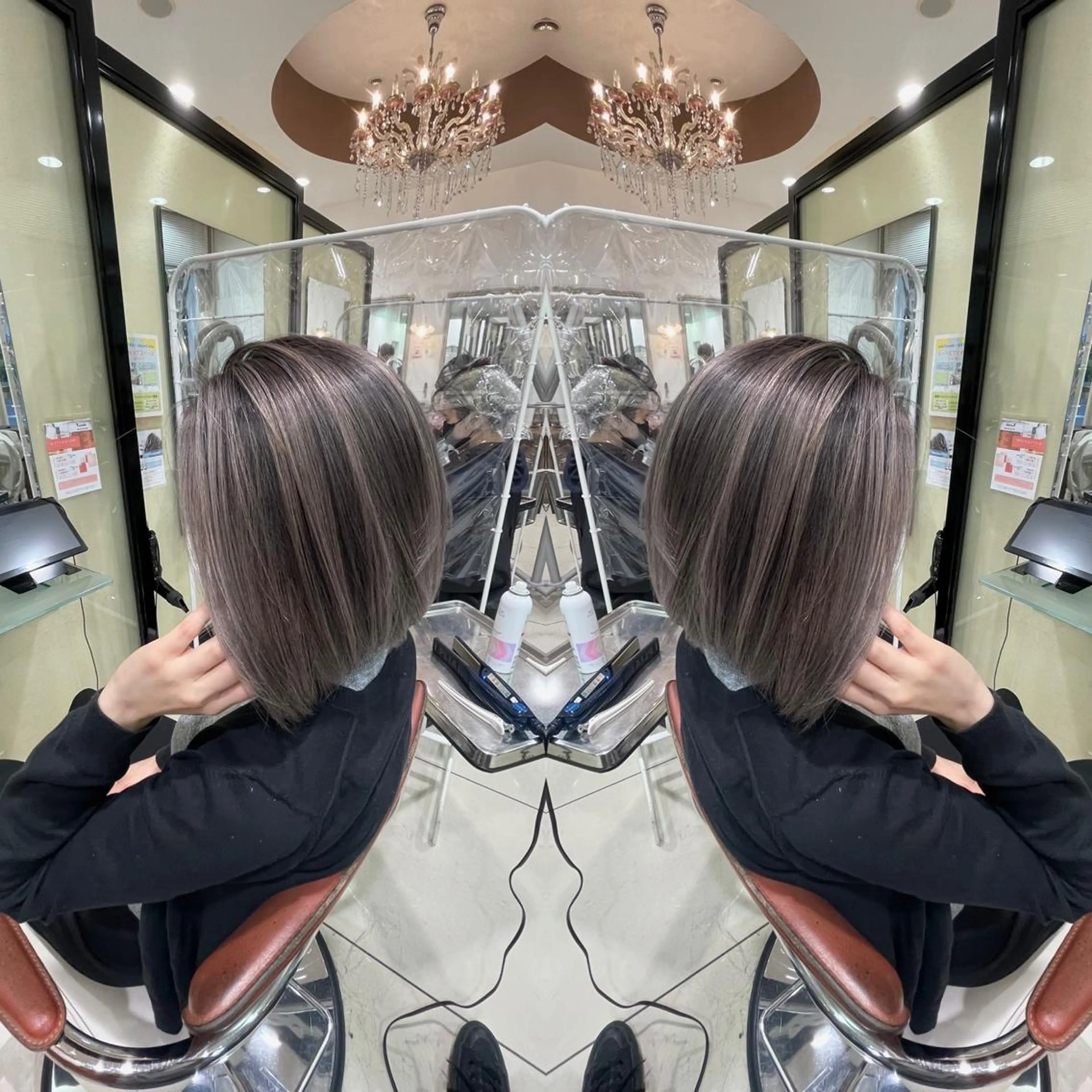 ミディアム ヘアカラー Y Uのヘアスタイル