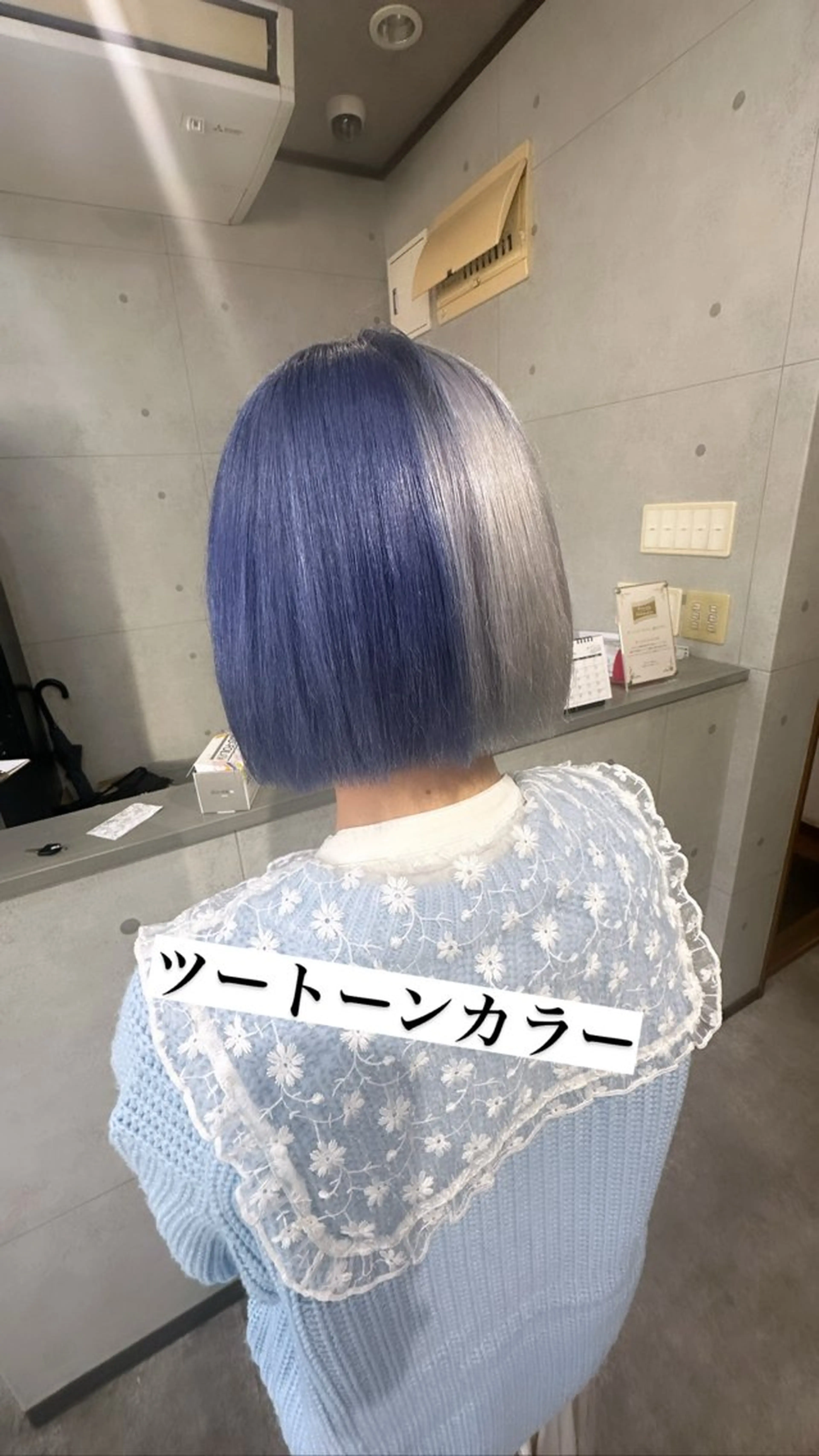 ショート ツートーンカラー ボブ 外国人風カラー ハイライト レイヤーカット REVE所属・REVE美容室 REVEマツエクのヘアスタイル