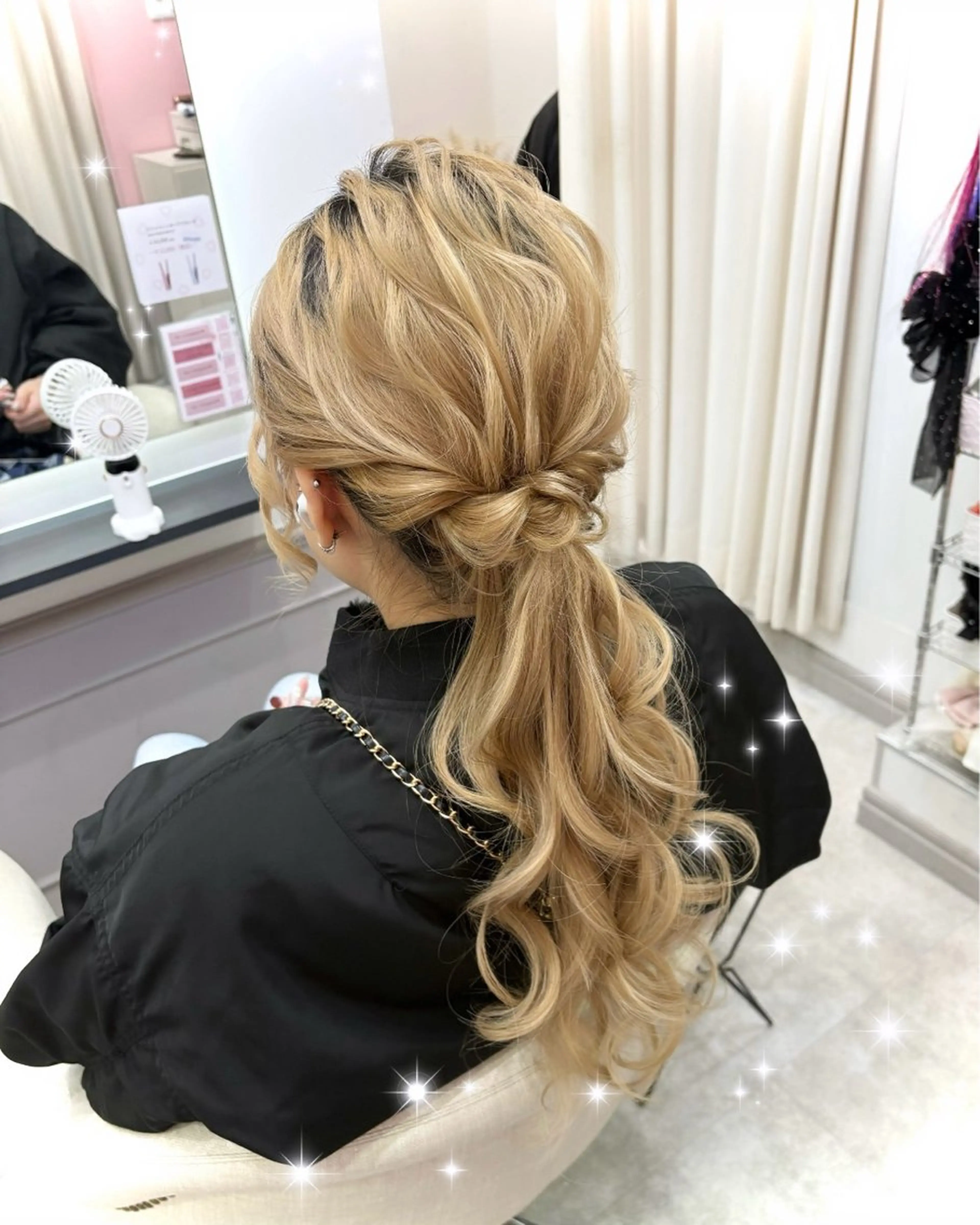 ロング ヘアアレンジ ヘアセット lien ヒジリのヘアスタイル