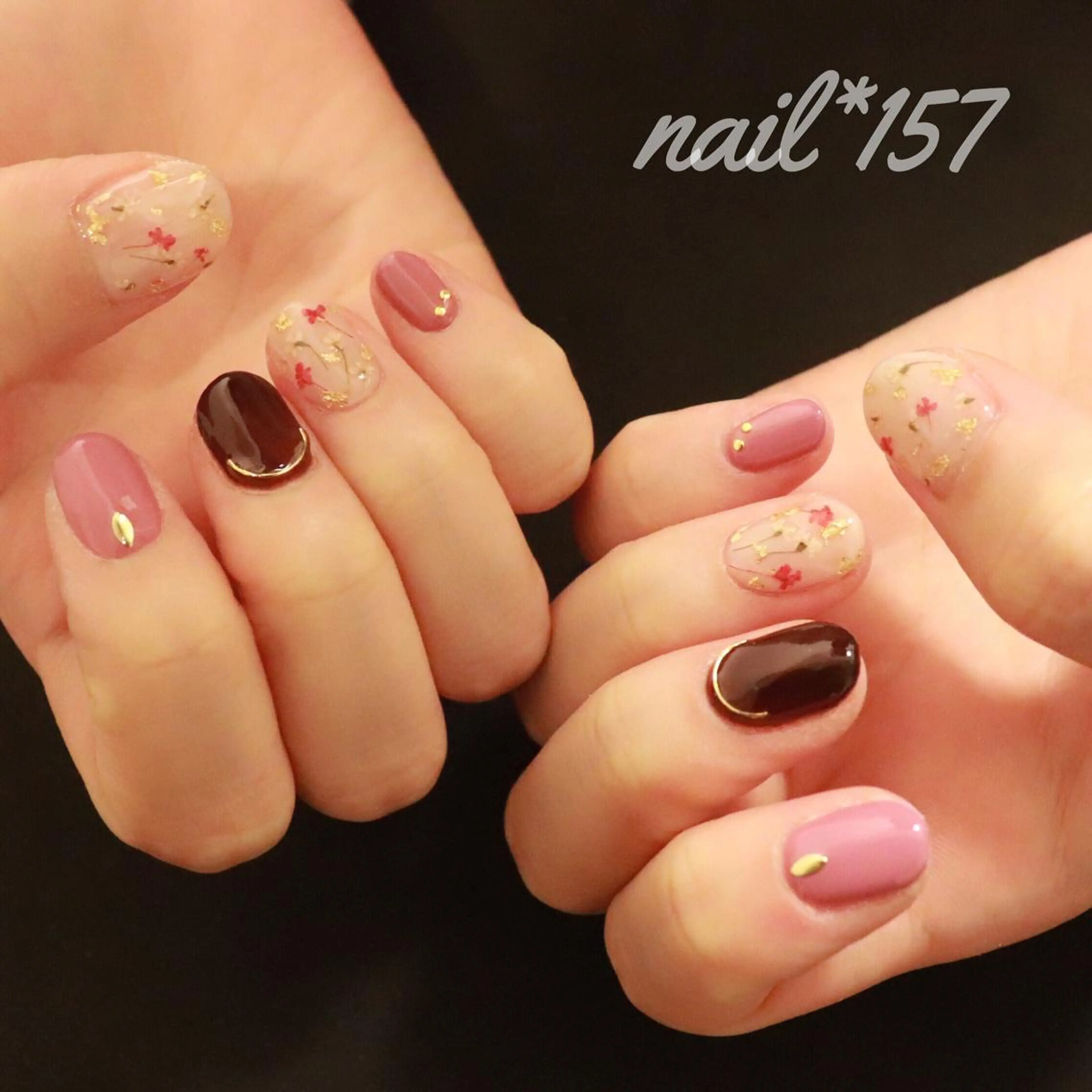 ネイル フラワーネイル nail*157 .のネイルデザイン