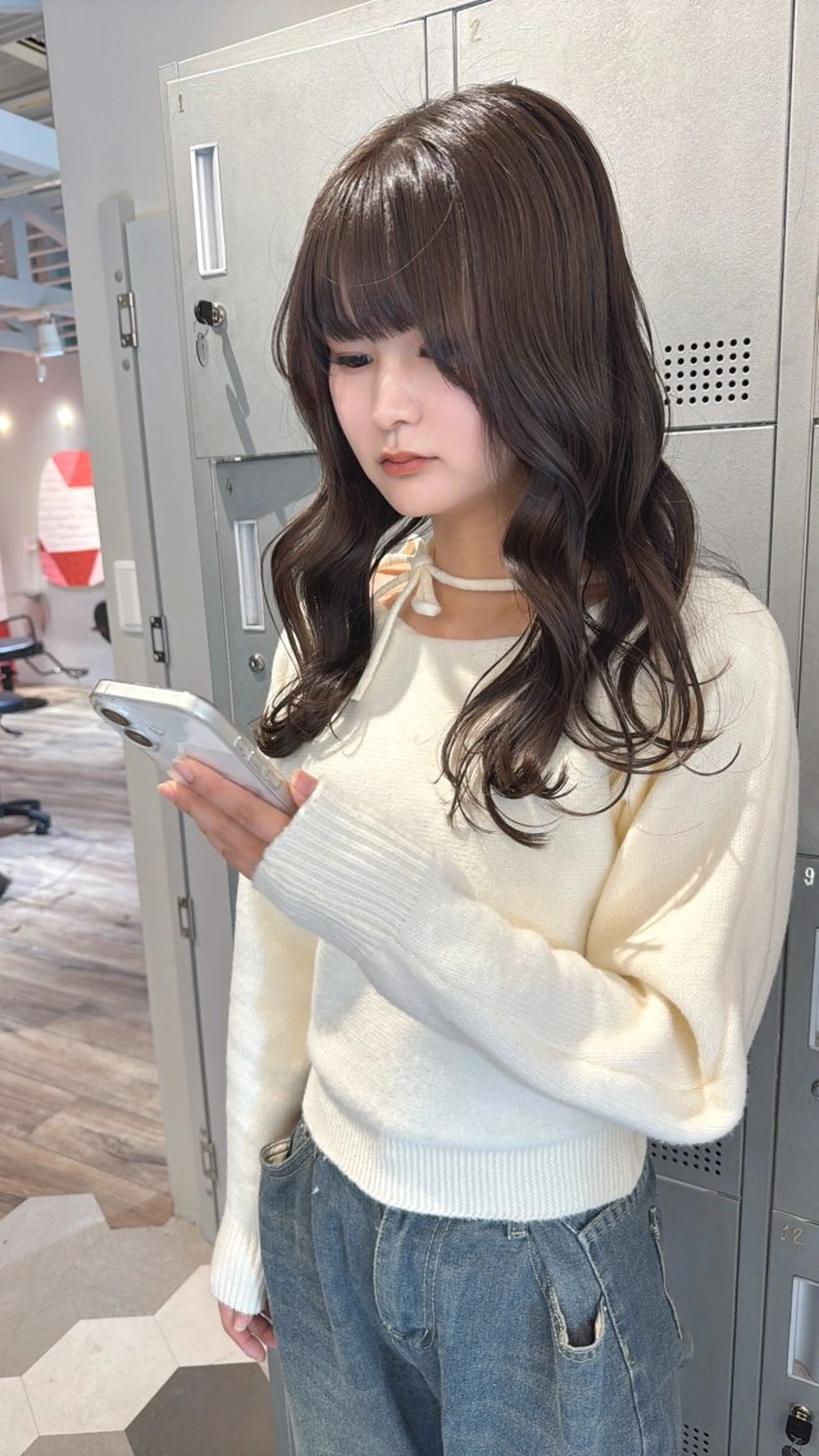 セミロング カット ヘアカラー 【天満1艶髪】潤艶/ 髪質改善🌹釣本竜哉のヘアスタイル