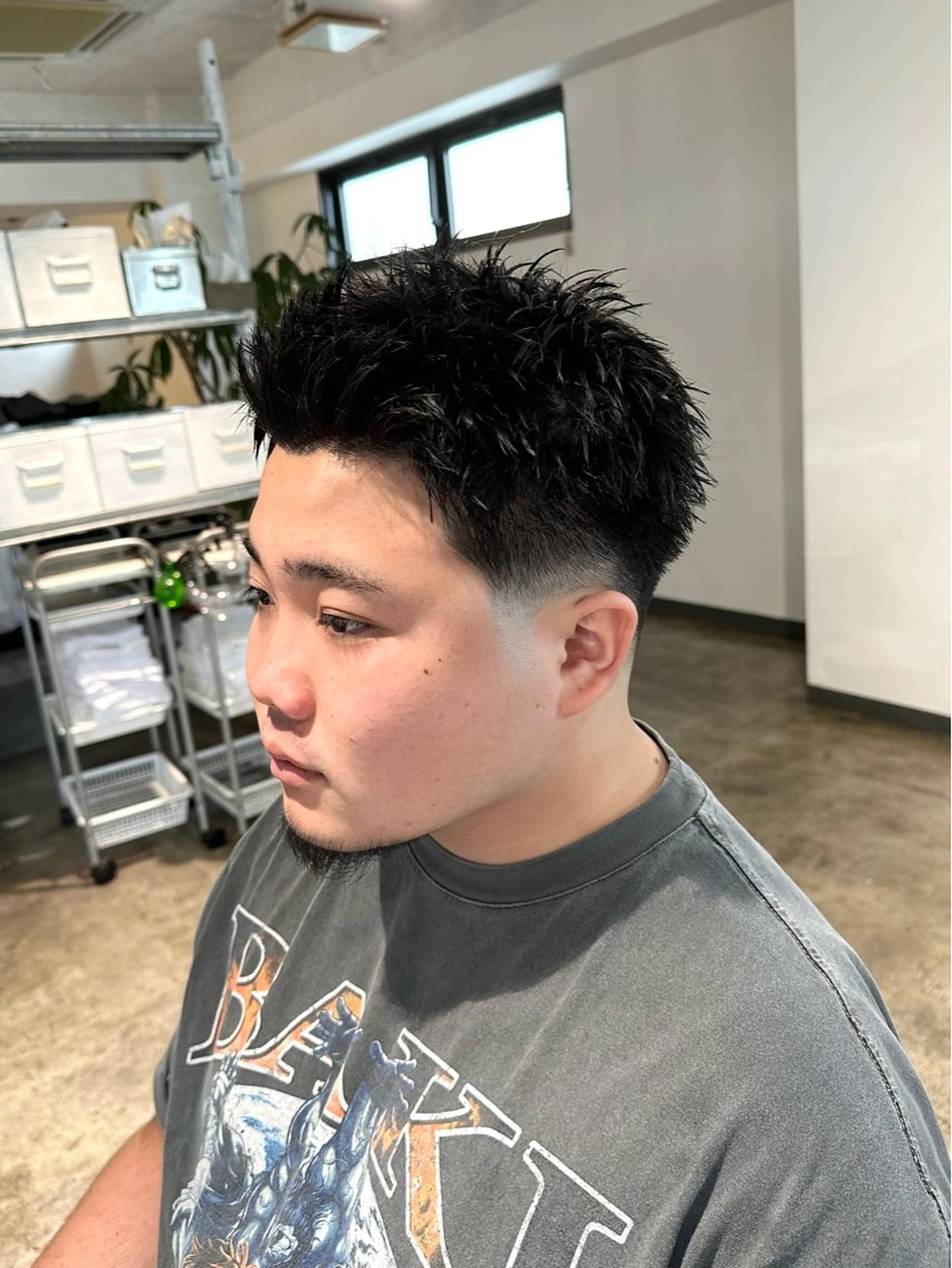 メンズ フェードカット メンズパーマ スキンフェード スパイキーショート カット 骨格補正施術/メンズ 専門美容師/YUYAのヘアスタイル