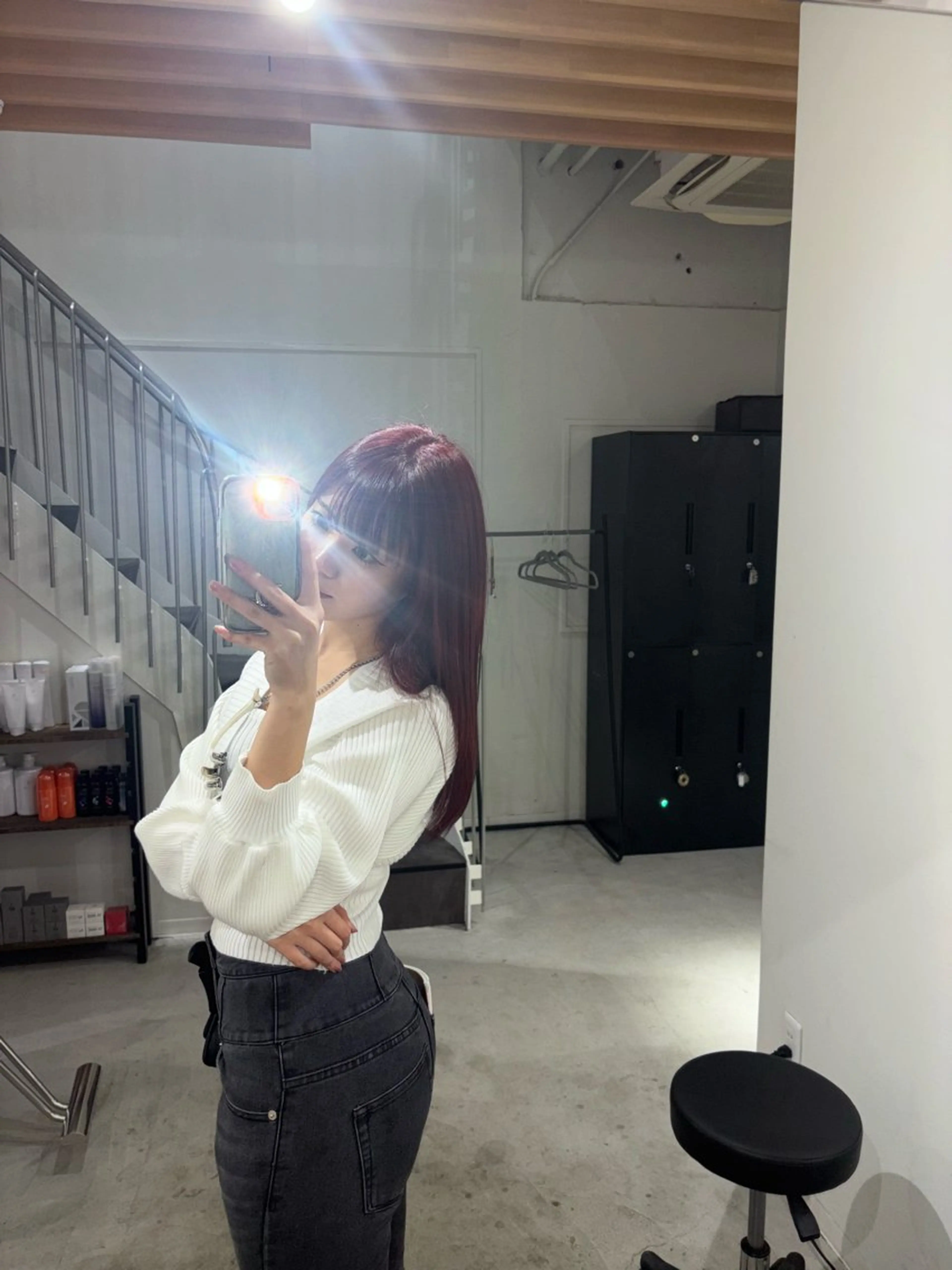 ロング カラー ショートボブ ロングレイヤー アッシュ ベージュカラー ブリーチ 戸野綾音🍒 ／attraitのヘアスタイル