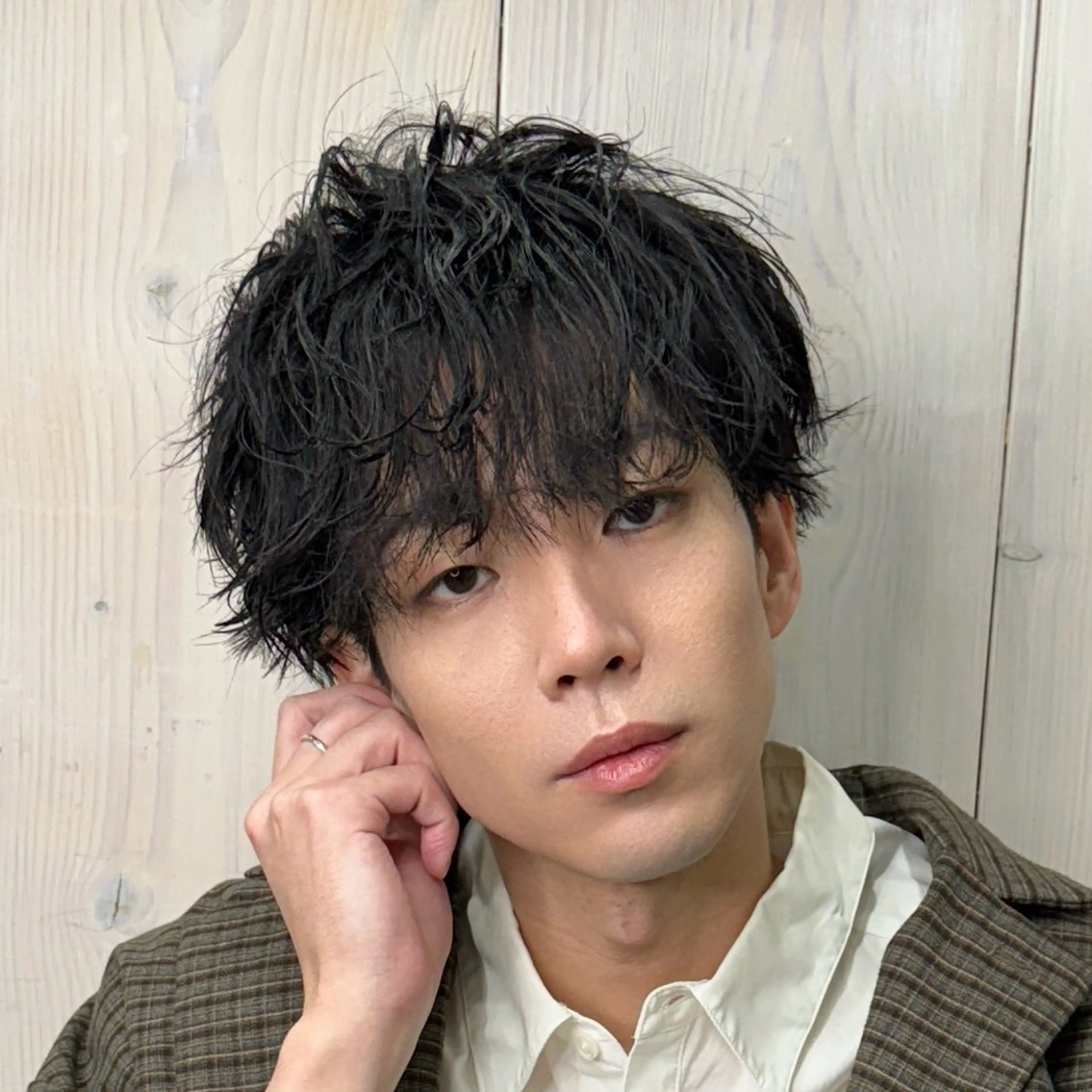 ショート パーマ メンズ メンズパーマ カット パーマ メンズパーマ特化 calm岡本優希のヘアスタイル