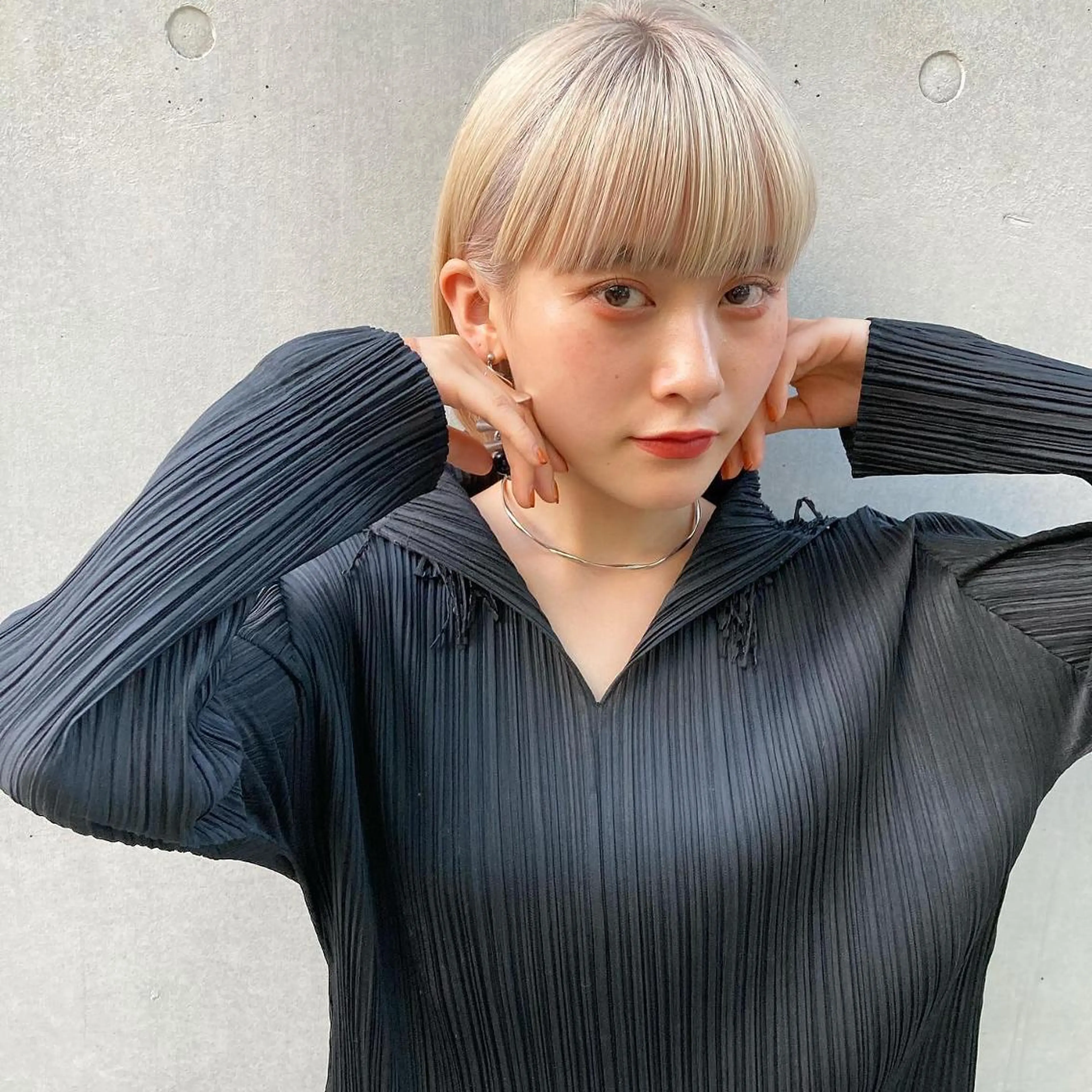 ミディアム カラー ヘアアレンジ ブリーチ グラデーションカラー ハイライトカラー ハイトーンカラー ボブ 韓国/髪質改善💘 櫻井かれんのヘアスタイル