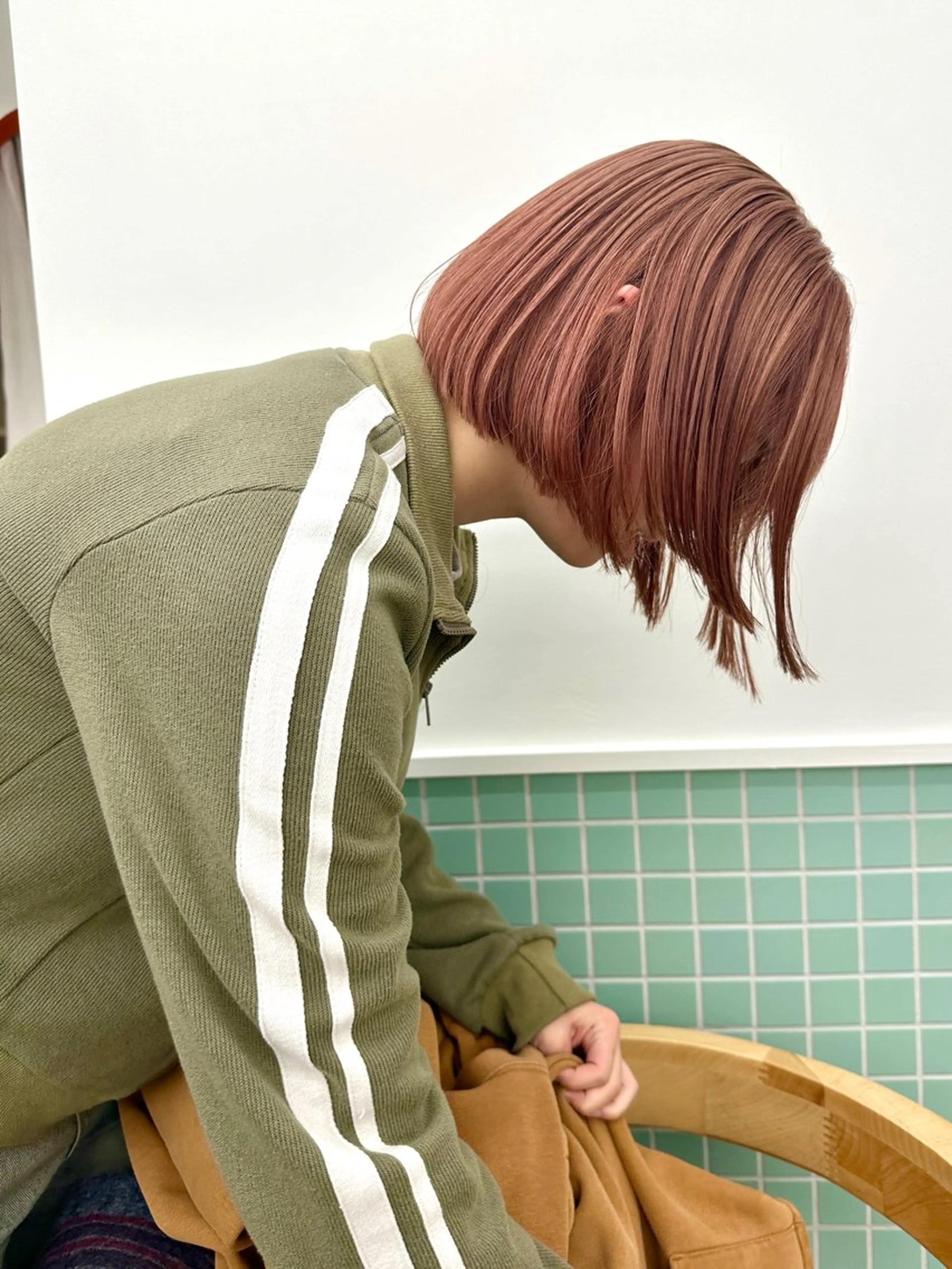 ショート カラー ベージュカラー ブリーチ ケアブリーチ ボブ/レイヤー/ケア パーマ/リュウタのヘアスタイル