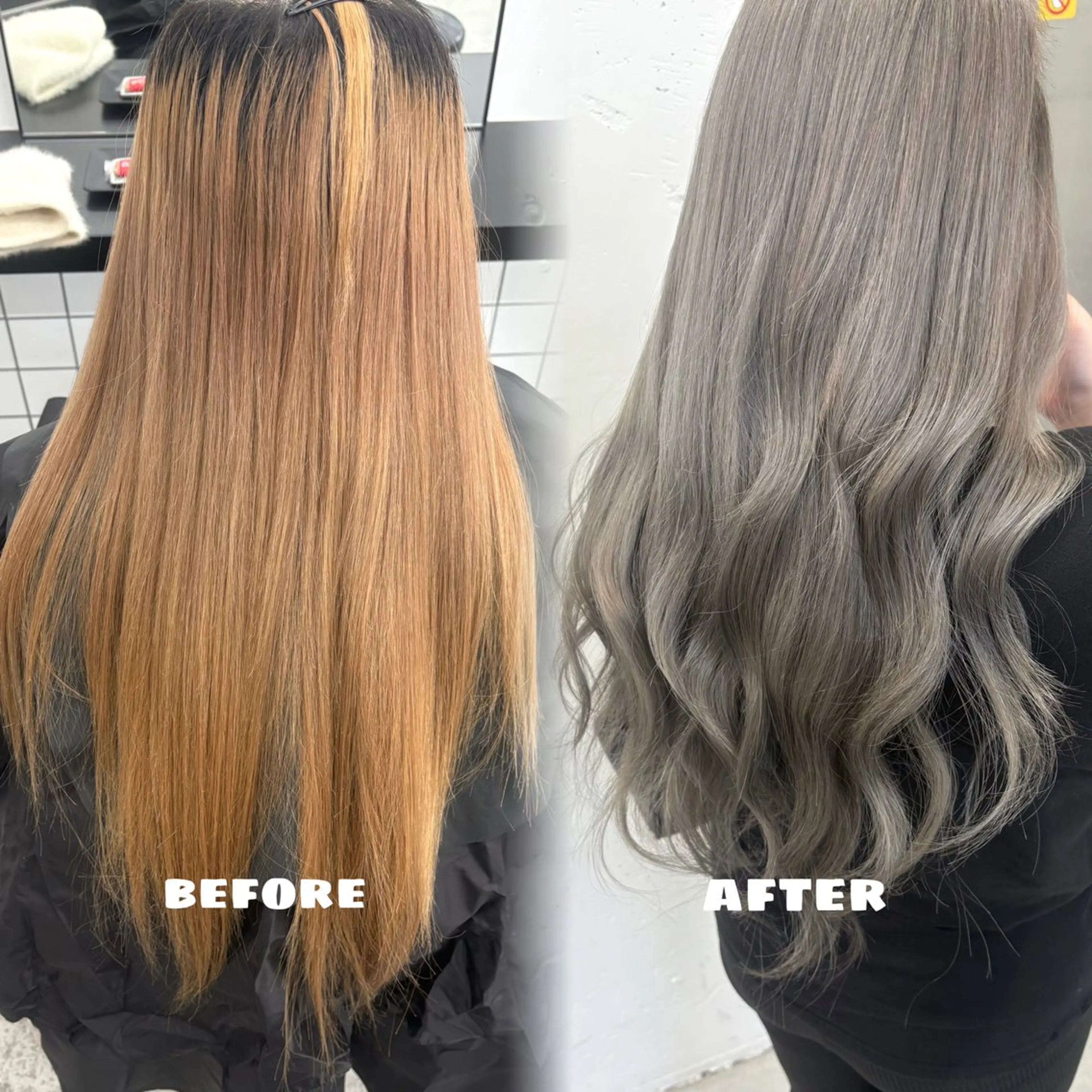 ロング カラー ブリーチ シルバー ヘアカラー 🌟ゆりあ🌟 JILLSTUDIOのヘアスタイル