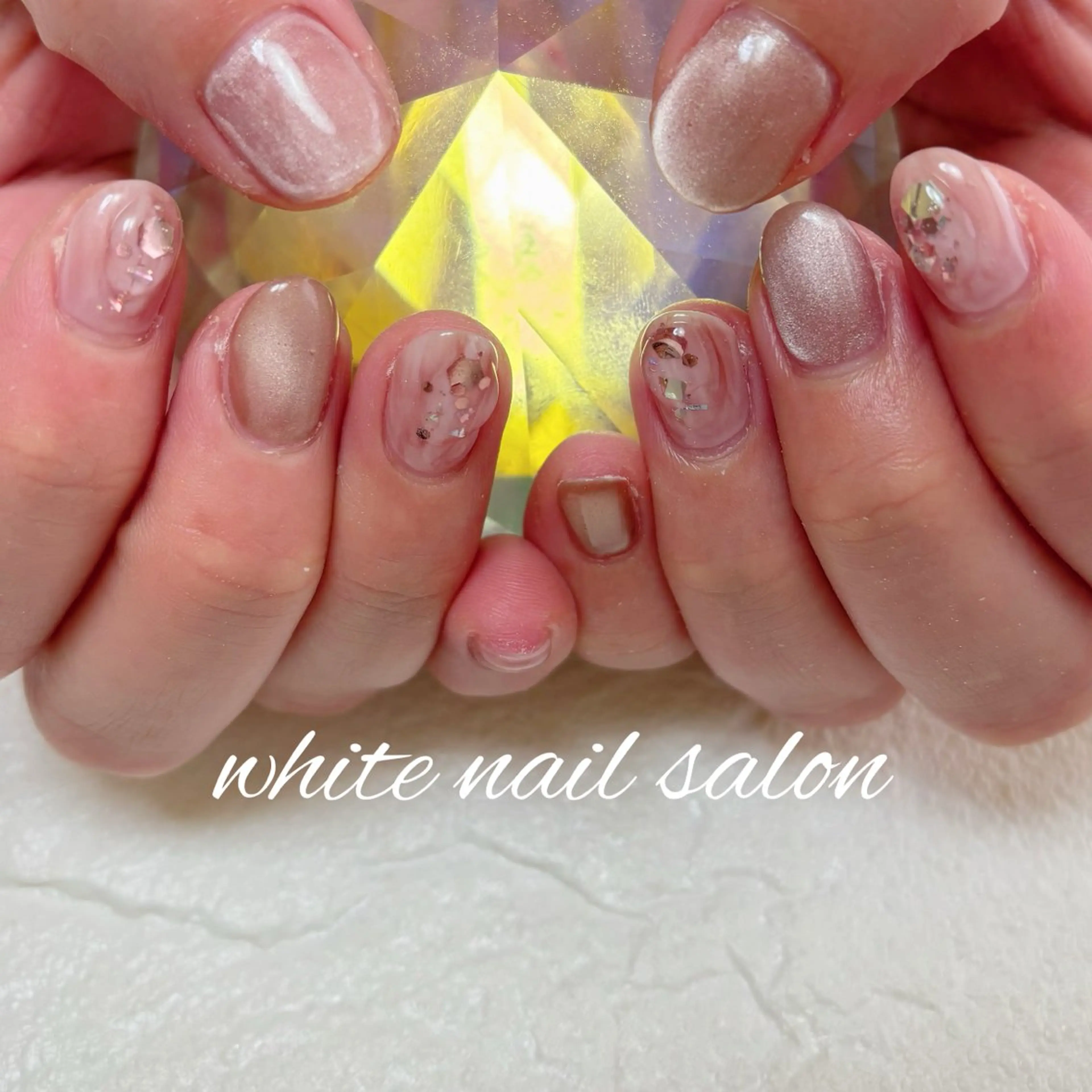 ネイル フットネイル 持ち込み ハンドネイル white nail salonのネイルデザイン