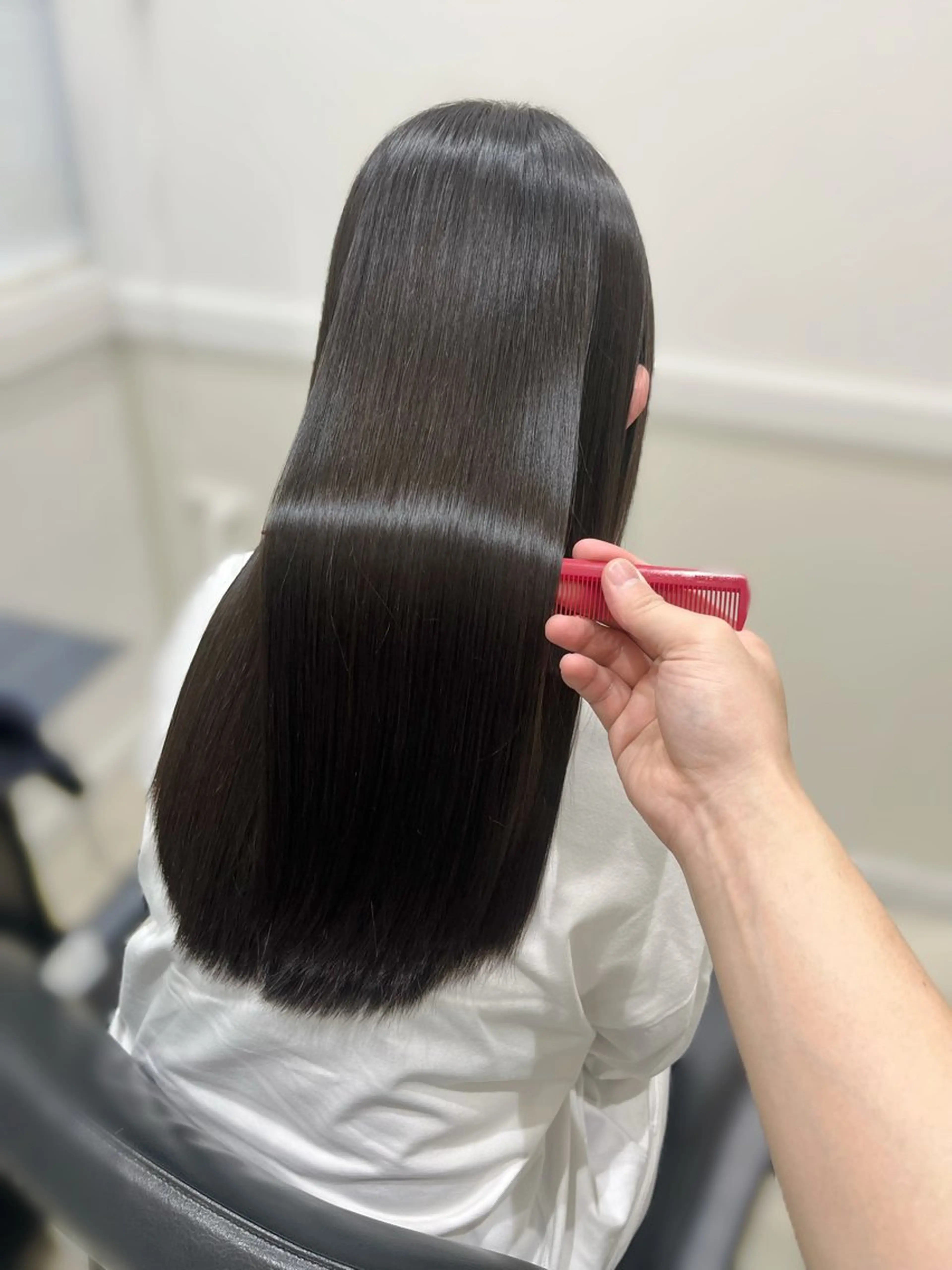 ロング カット 縮毛矯正 トリートメント 縮毛矯正/髪質改善 /レイヤー/韓国のヘアスタイル