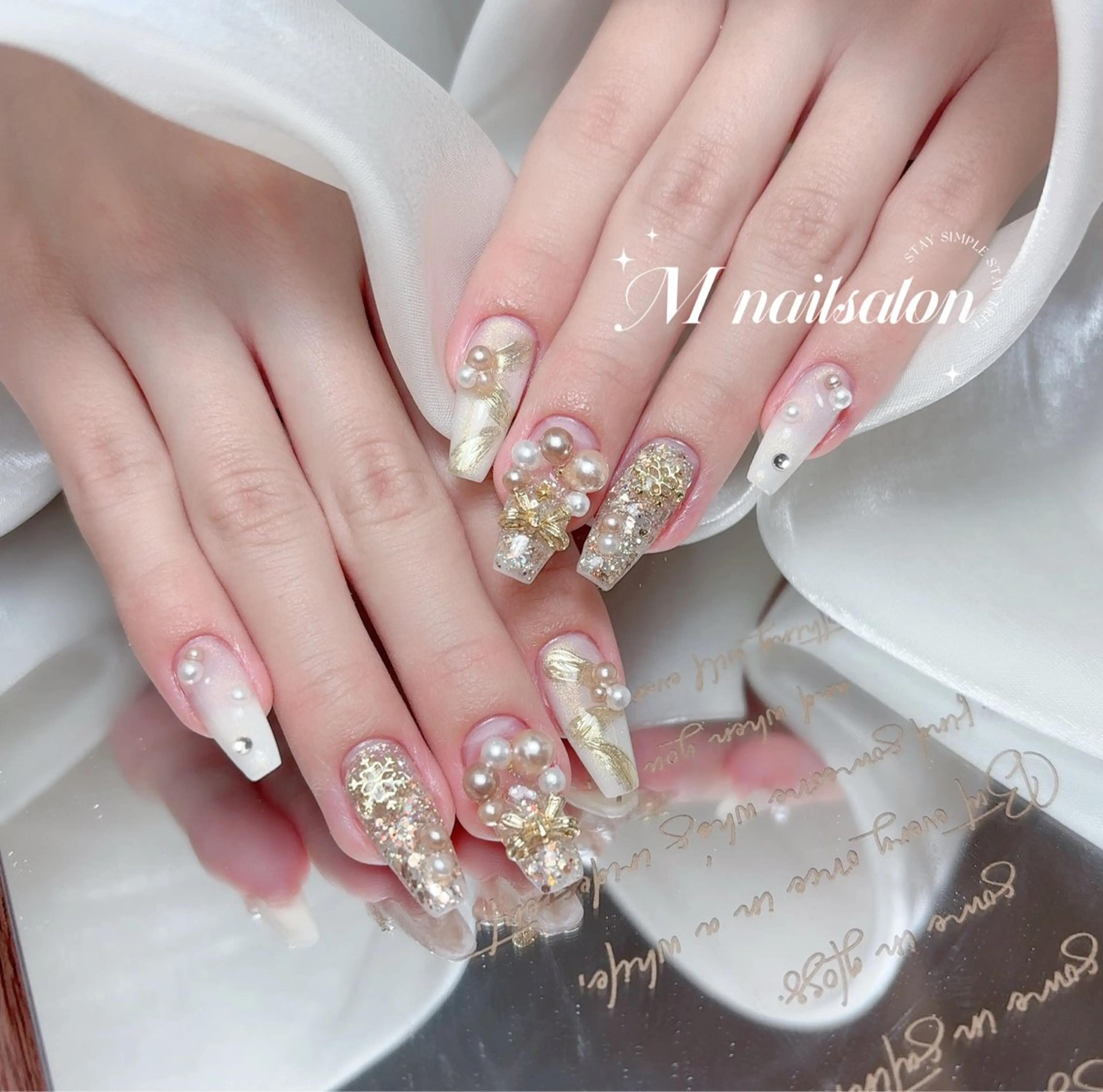 ネイル ハンドネイル M🌷nail 長さだし専門店のネイルデザイン