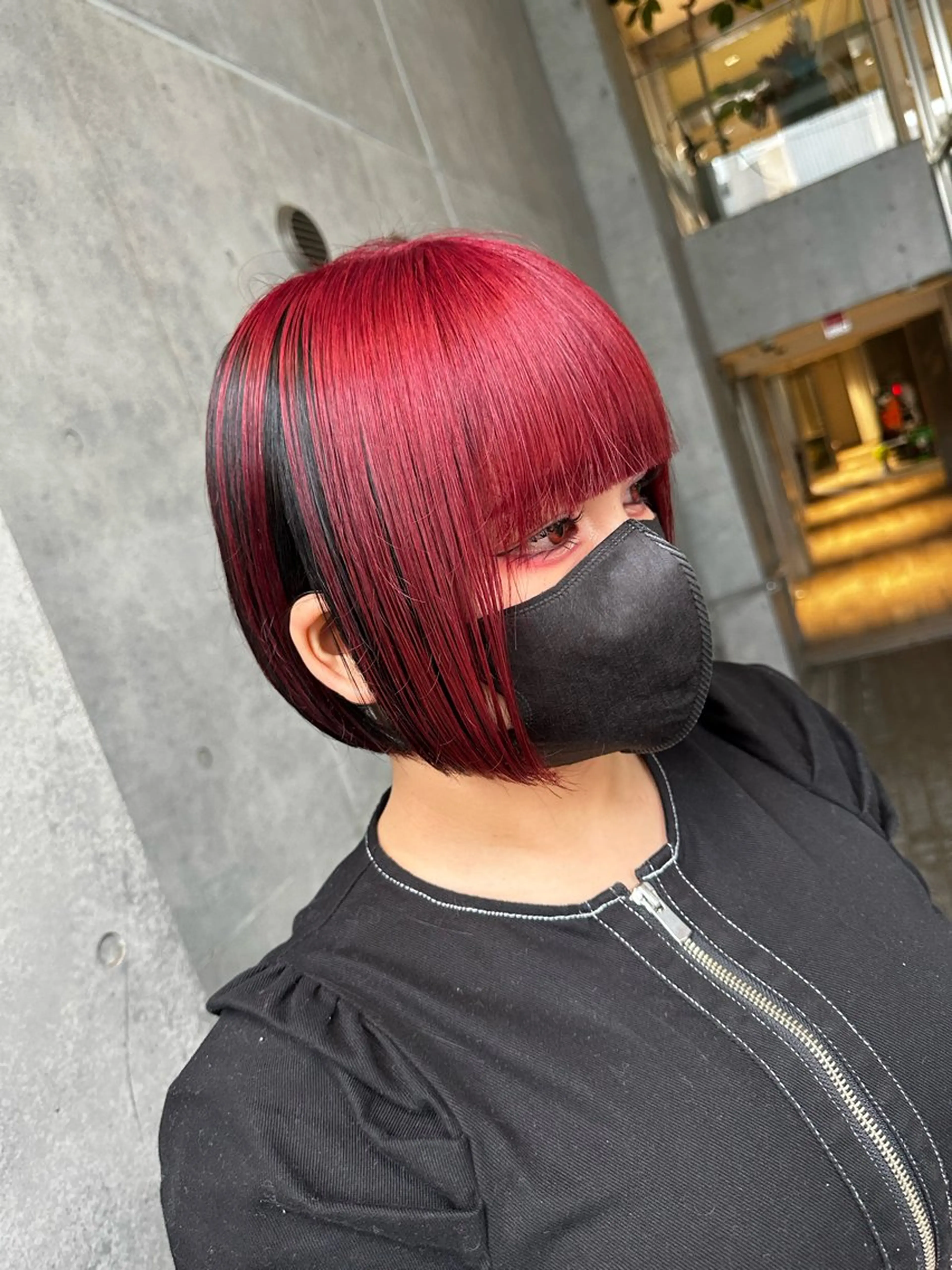 ショート カラー レッドカラー デザインカラー🎨 下北沢 / 磯部のヘアスタイル