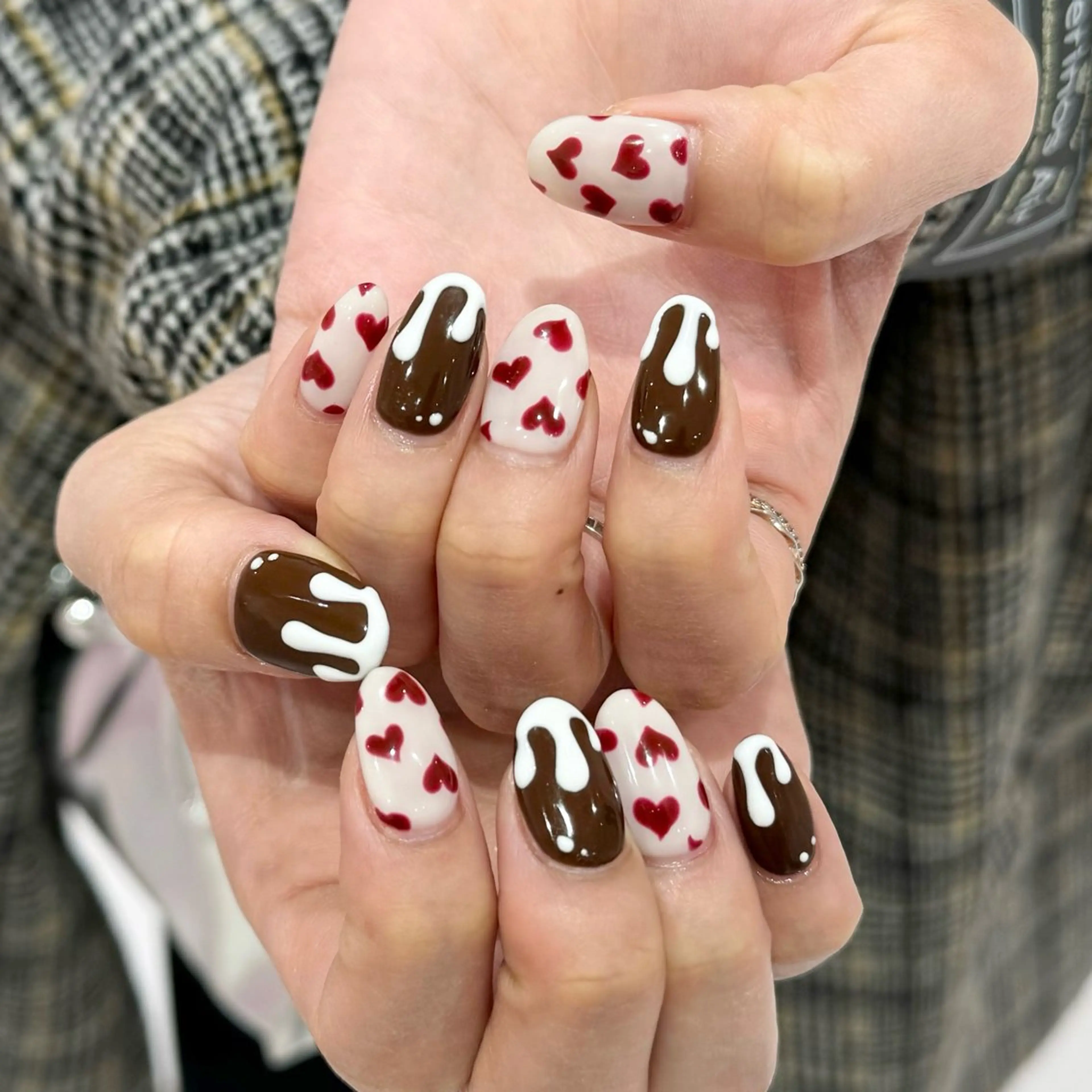 ネイル ぷっくりネイル バレンタイン LUCY NAIL&EYE所属・LUCY 心斎橋店/ Riko🎀のネイルデザイン