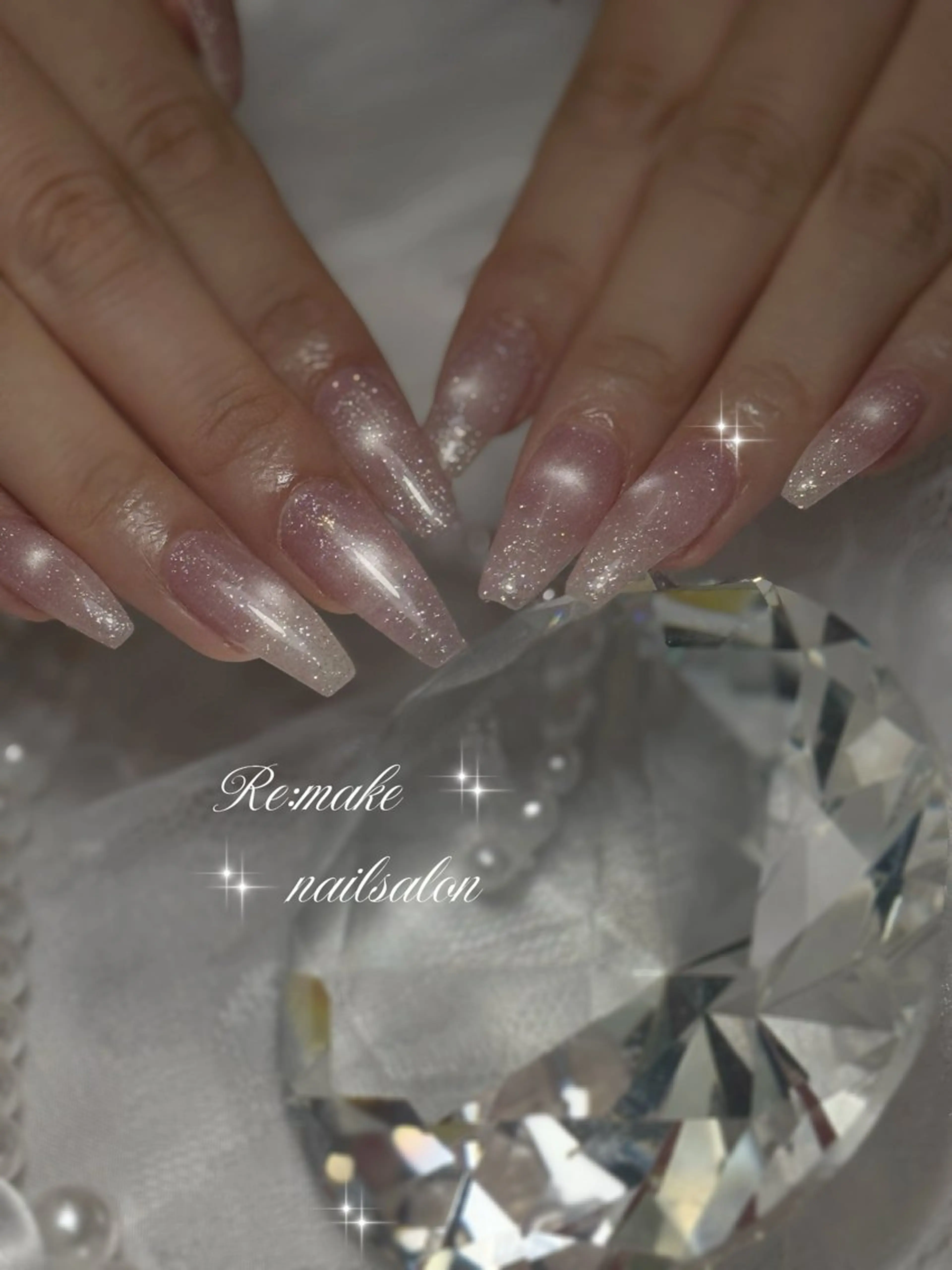 ネイル フラッシュネイル キラキラネイル マグネットネイル ハンドネイル Suetake Shuriのネイルデザイン