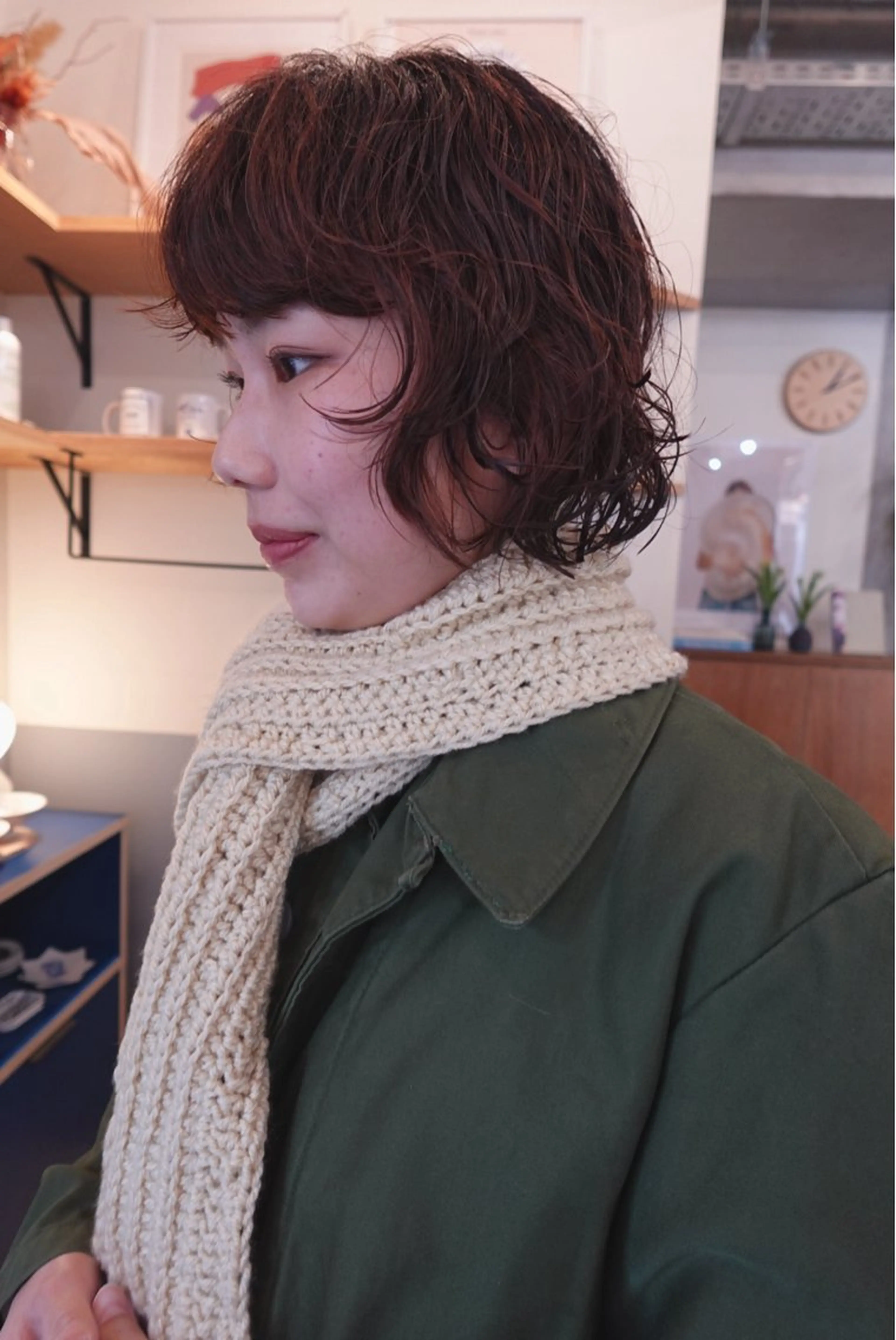 ショート パーマ ボブ ニュアンスパーマ カット パーマ トリートメント Stoop所属・momo /ボブ/パーマのヘアスタイル