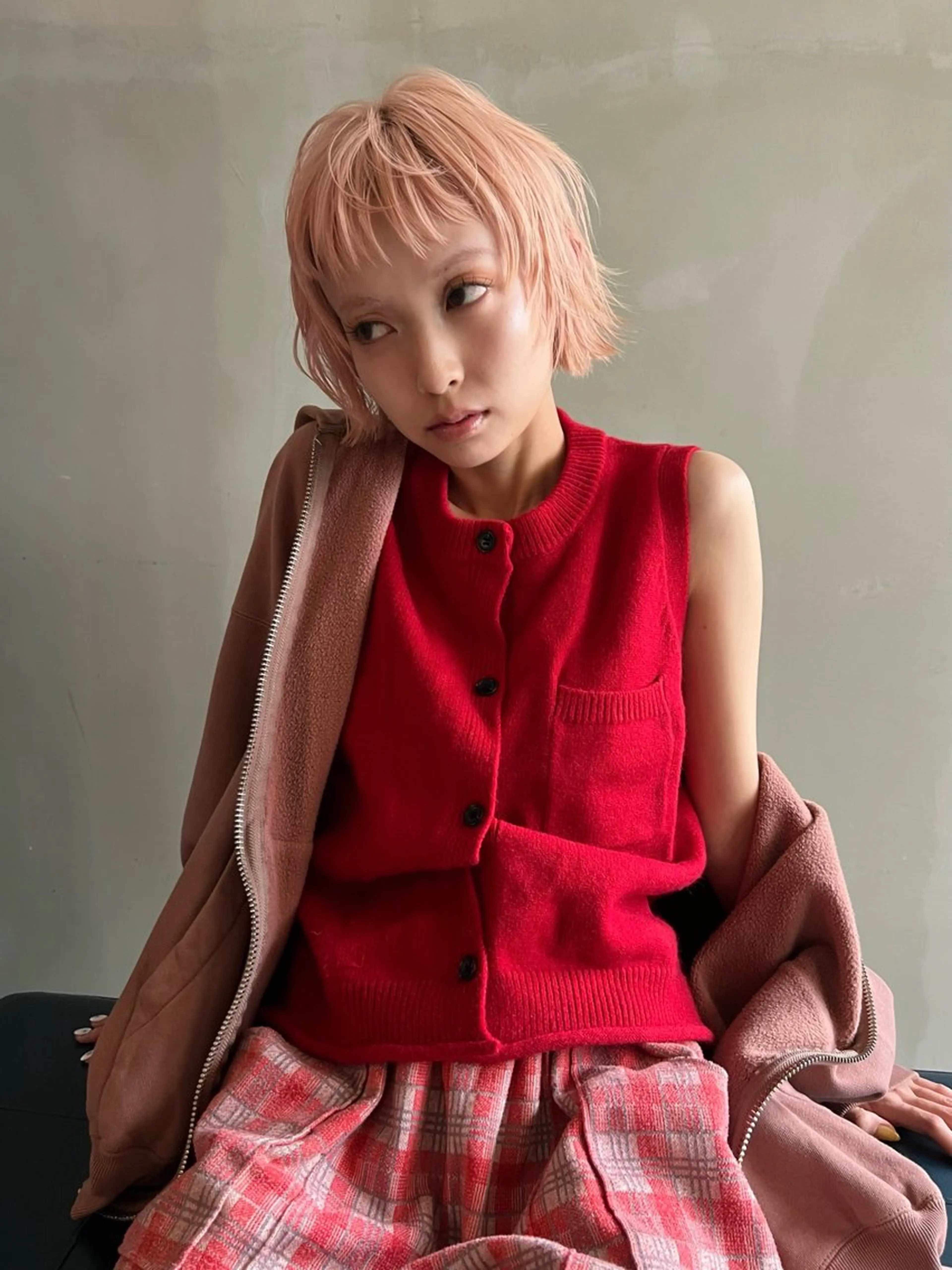 ショート ヘアカラー トリートメント ハイトーンカラー🍑 心斎橋のヘアスタイル