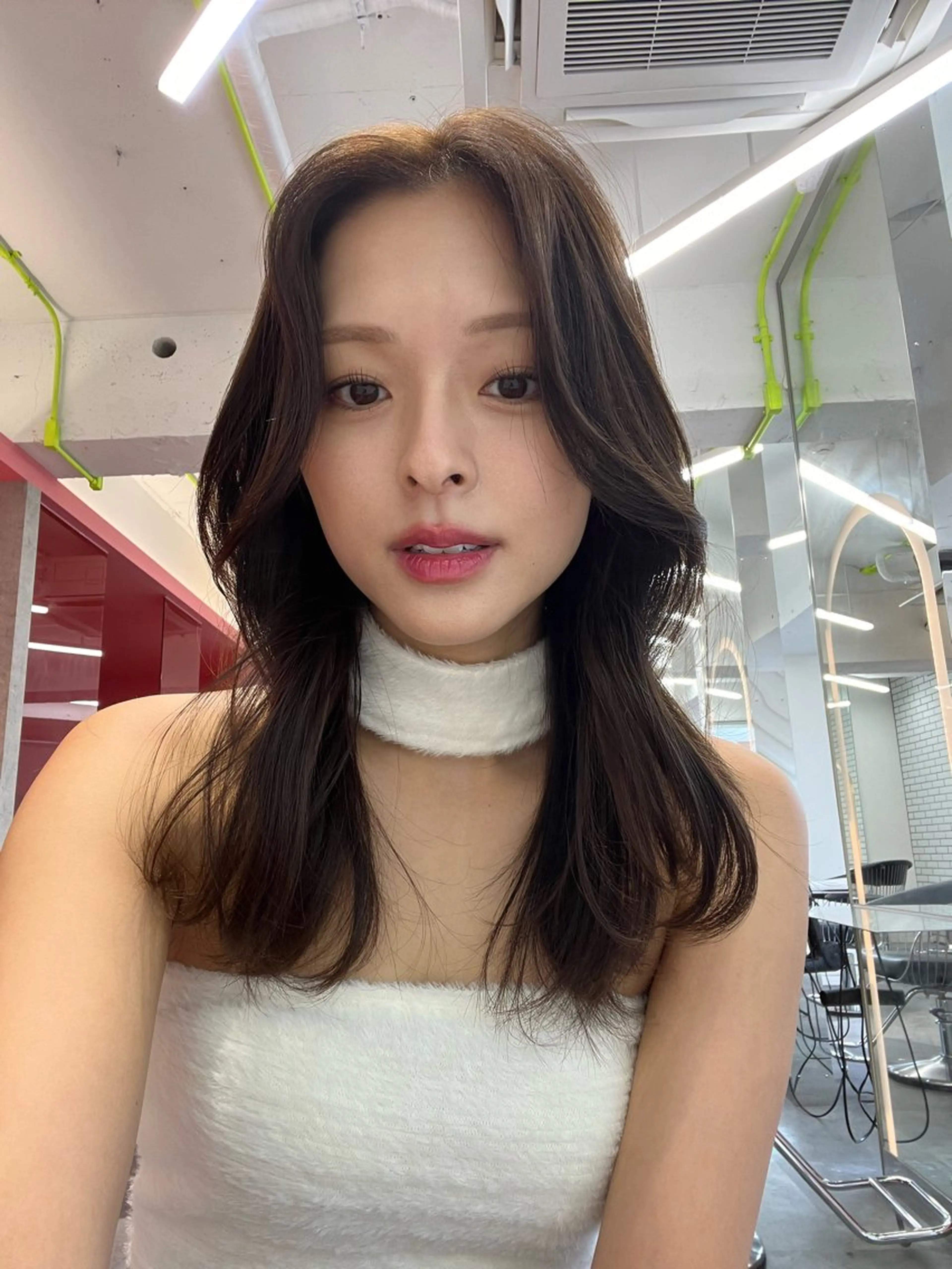 セミロング カラー 山崎/ボブ縮毛矯正 レイヤー髪質改善のヘアスタイル